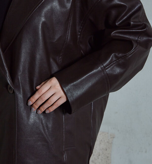 NOMINE「フェイクレザー オーバー ジャケット」|その他|