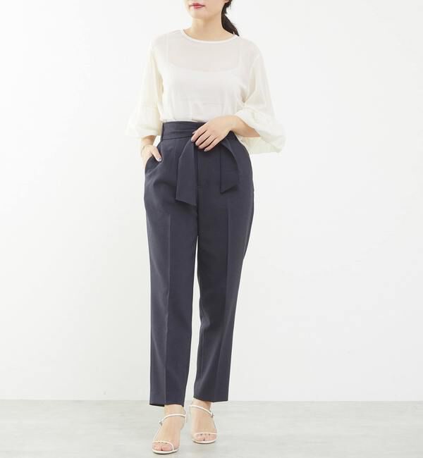 TIARA「フリルトリミングチュールブラウス 」|Tシャツ・カットソー|