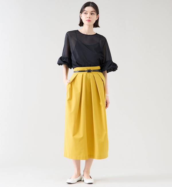 TIARA「フリルトリミングチュールブラウス 」|Tシャツ・カットソー|