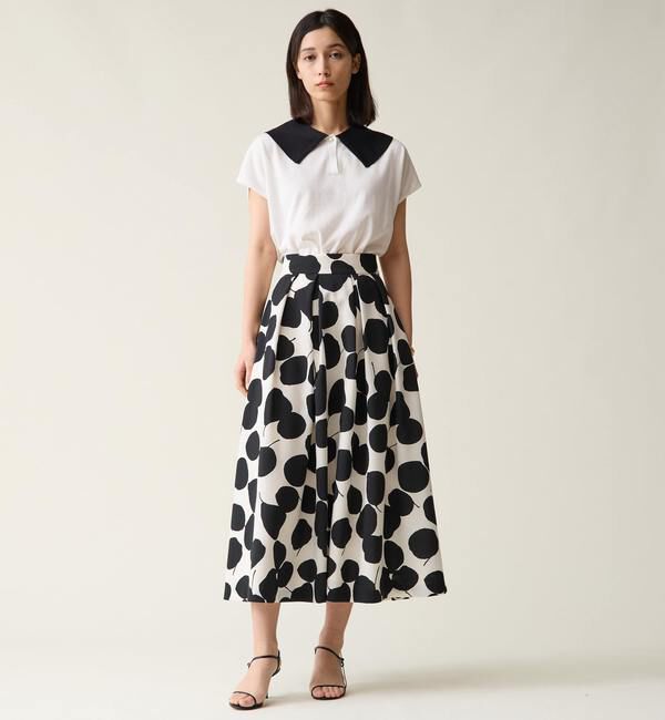 TIARA「リーフドットプリントスカート（セットアップ可）」|スカート|