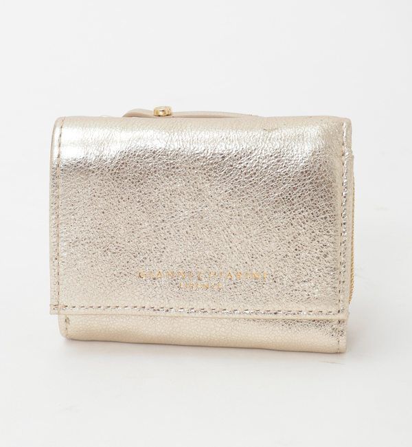 TIARA「【Gianni Chiarini/ジャンニキャリーニ】WALLET ESSENTIAL MET」|コインケース|ゴールド