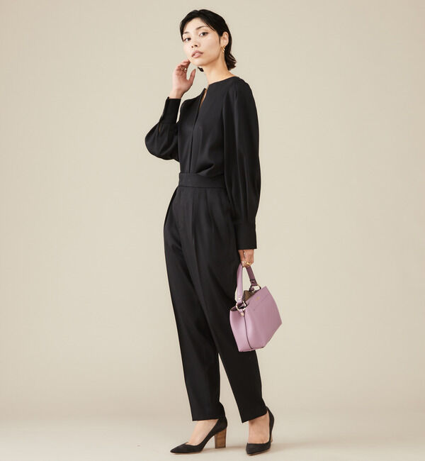 Liesse「マットサテン2タックコクーンパンツ」|その他|