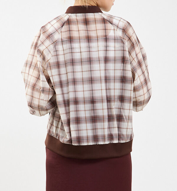 Soffitto「チェック柄シアーブルゾン」|ブルゾン・スタジャン|