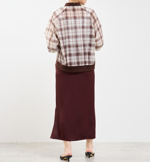 Soffitto「チェック柄シアーブルゾン」|ブルゾン・スタジャン|