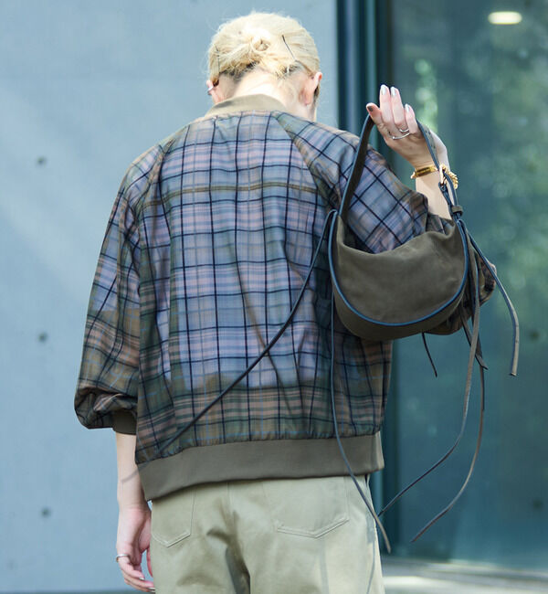 Soffitto「チェック柄シアーブルゾン」|ブルゾン・スタジャン|