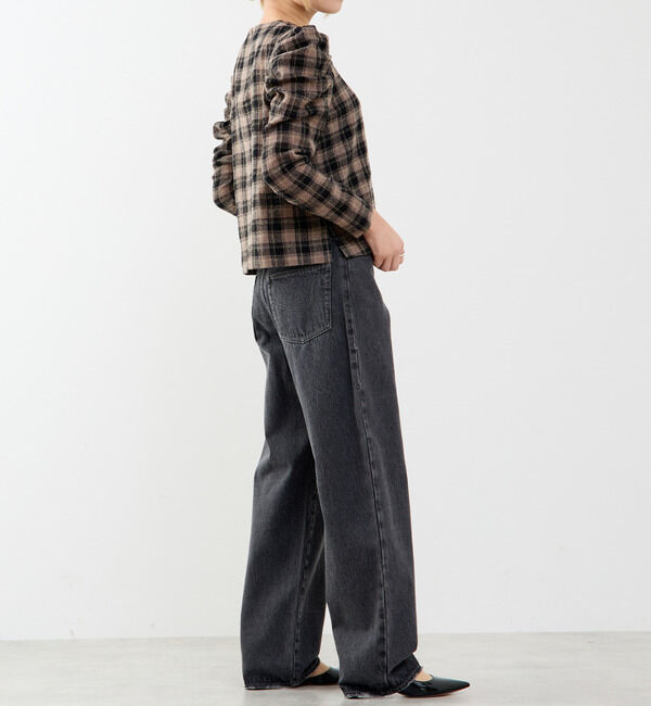 A_「【A_/エース】ウールチェックブラウス」|シャツ・ブラウス|