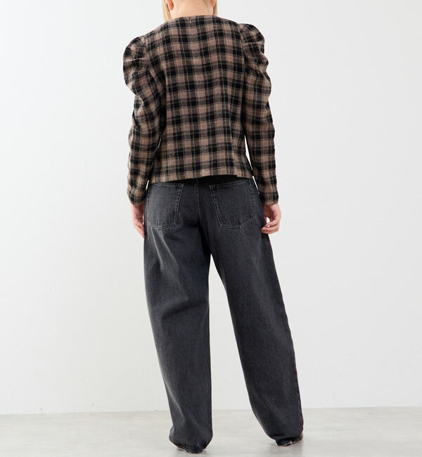 A_「【A_/エース】ウールチェックブラウス」|シャツ・ブラウス|