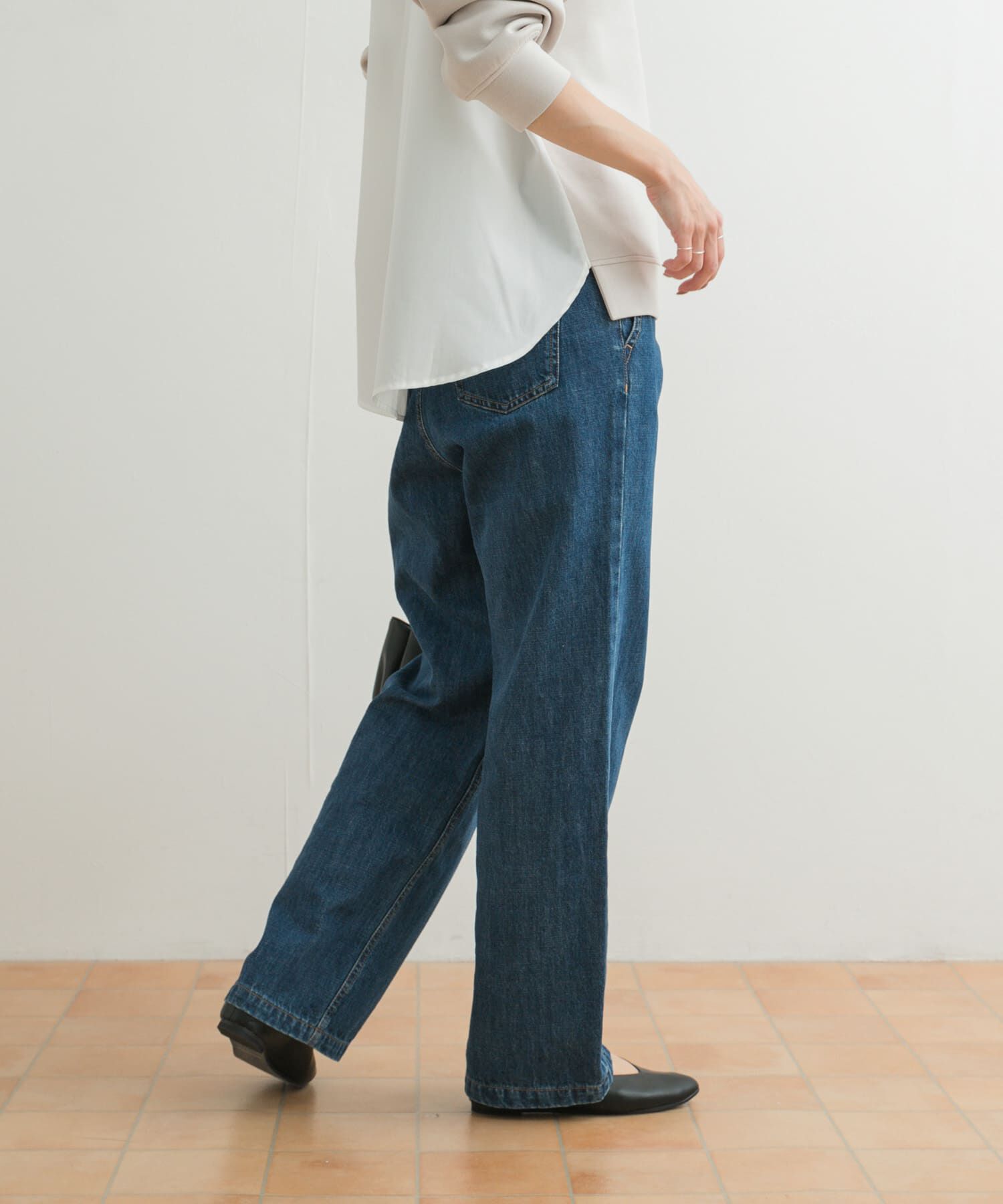 URBAN RESEARCH DOORS「デニムワイドパンツ」|デニム|