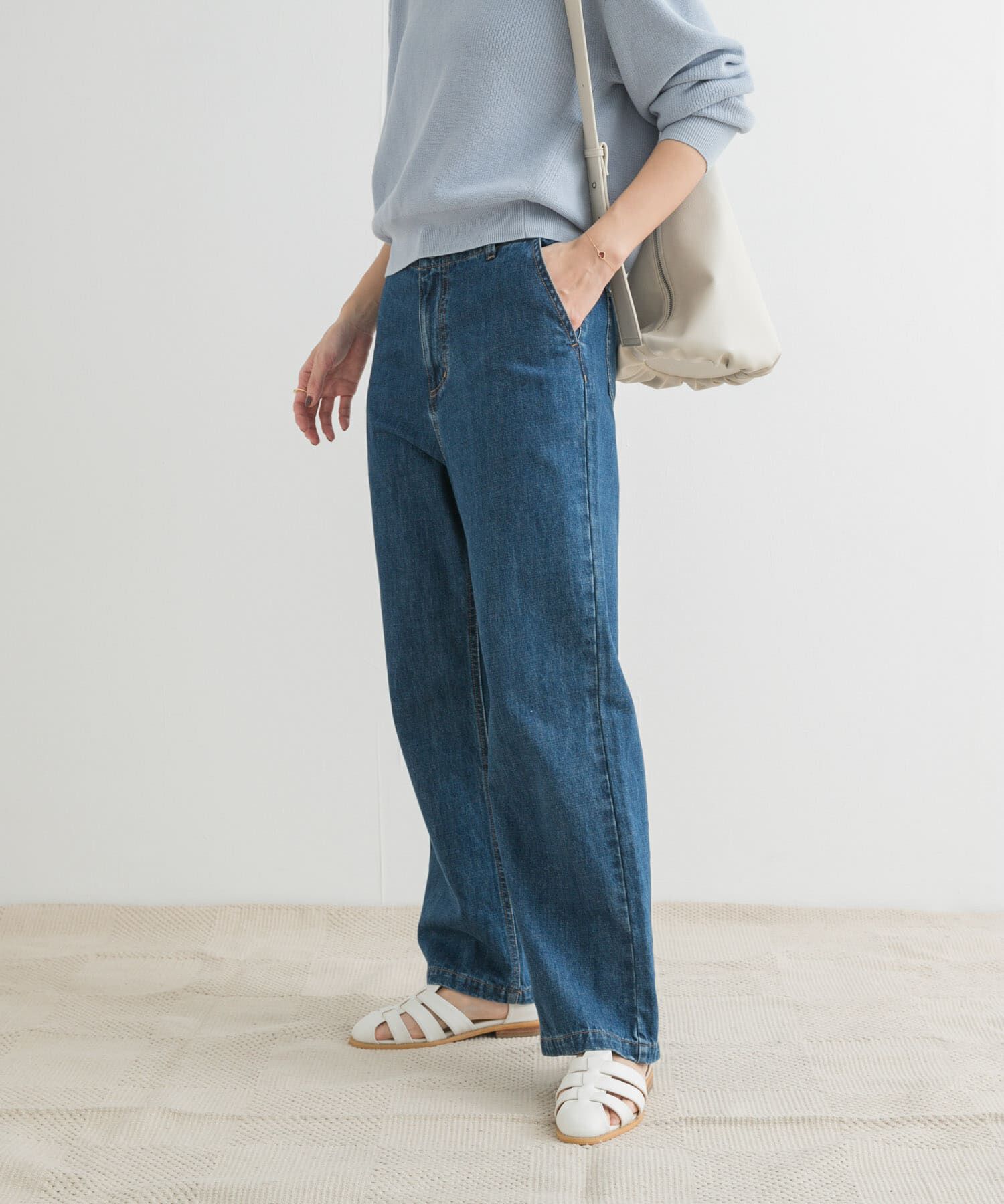 URBAN RESEARCH DOORS「デニムワイドパンツ」|デニム|