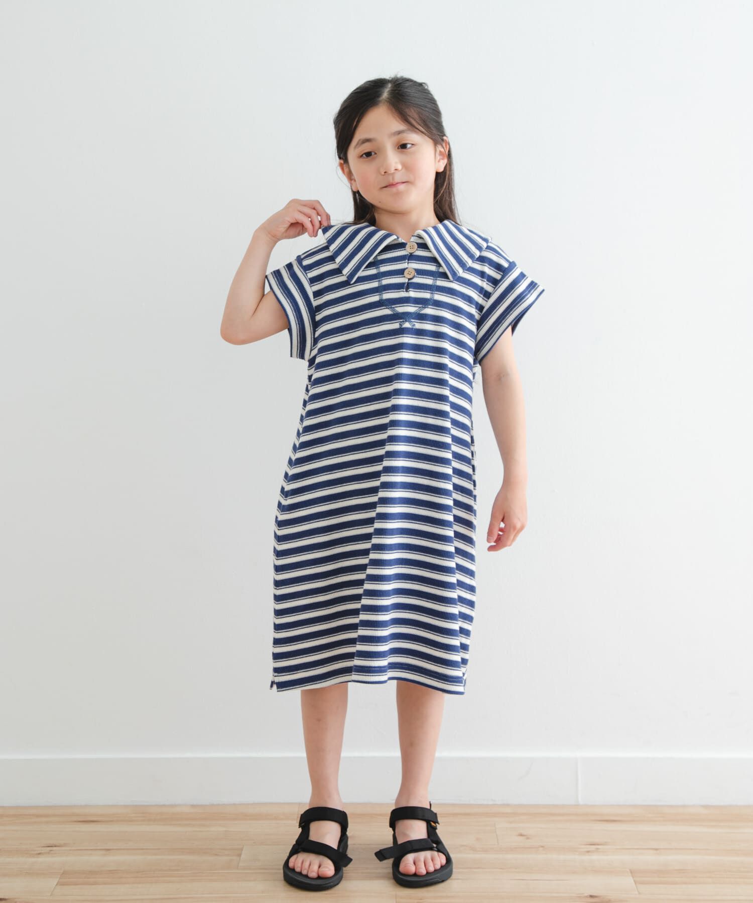 URBAN RESEARCH DOORS「『WEB/一部店舗限定サイズ』セーラーカラーカットワンピース(KIDS)」|ワンピース|