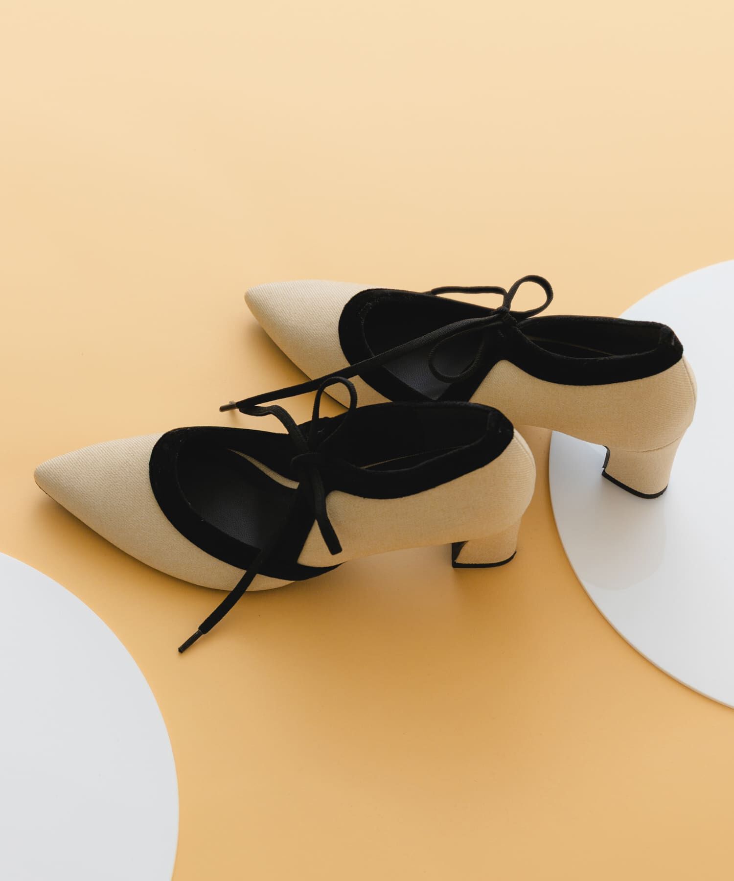 RODE SKO「『MADE IN JAPAN』チャンキーヒールリボンパンプス」|パンプス|