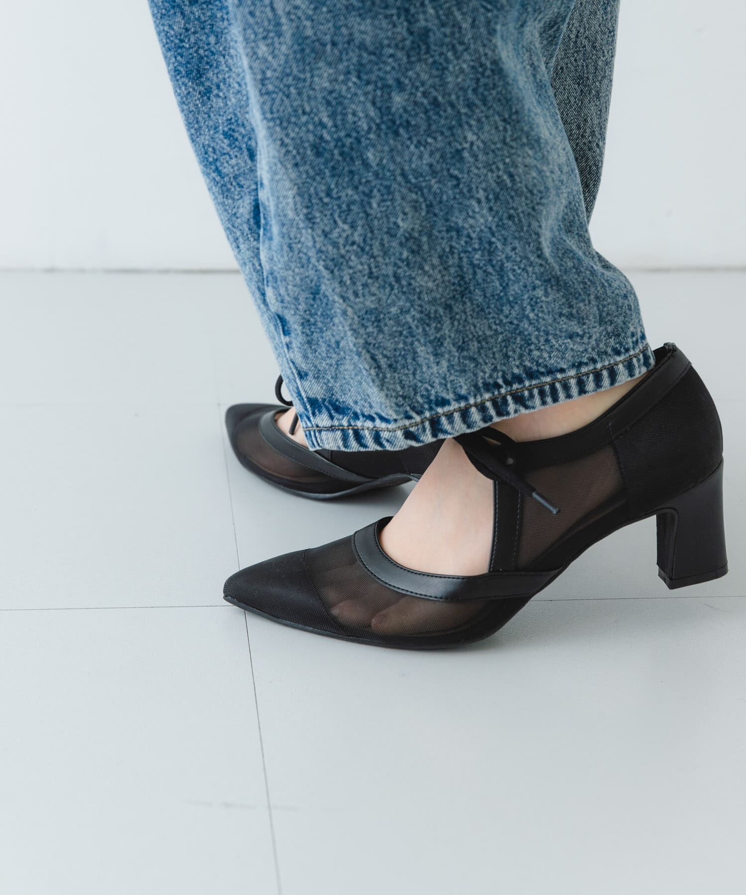 RODE SKO「『MADE IN JAPAN』チャンキーヒールリボンパンプス」|パンプス|