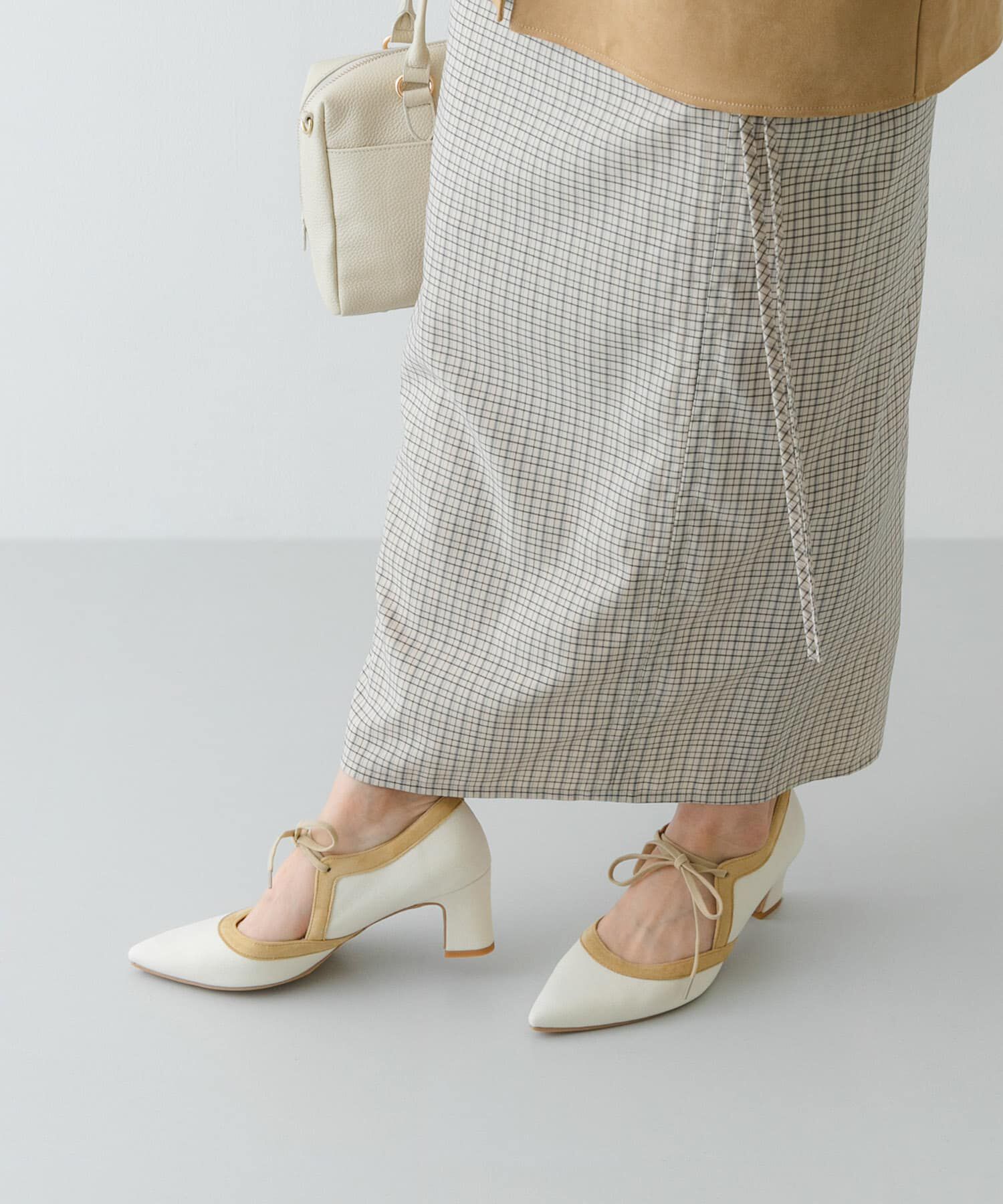 RODE SKO「『MADE IN JAPAN』チャンキーヒールリボンパンプス」|パンプス|