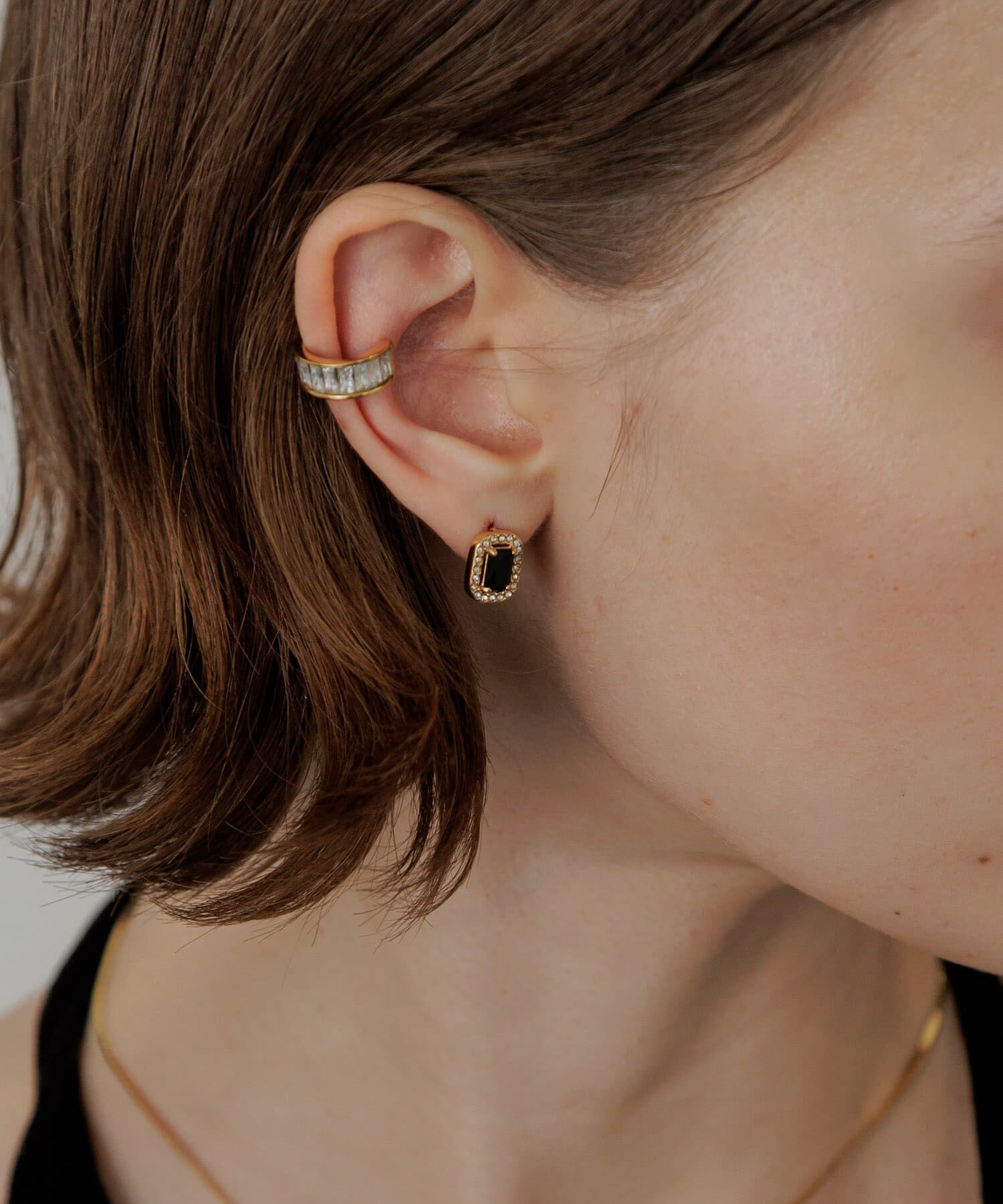 SMELLY「ステンレスビジューミニピアス」|ピアス|