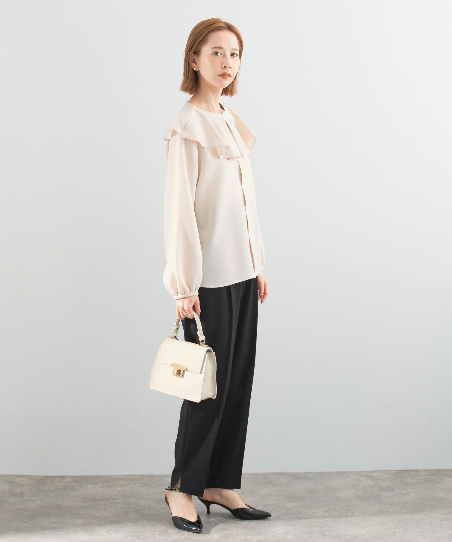 URBAN RESEARCH ROSSO「楊柳フリルブラウス」|シャツ・ブラウス|