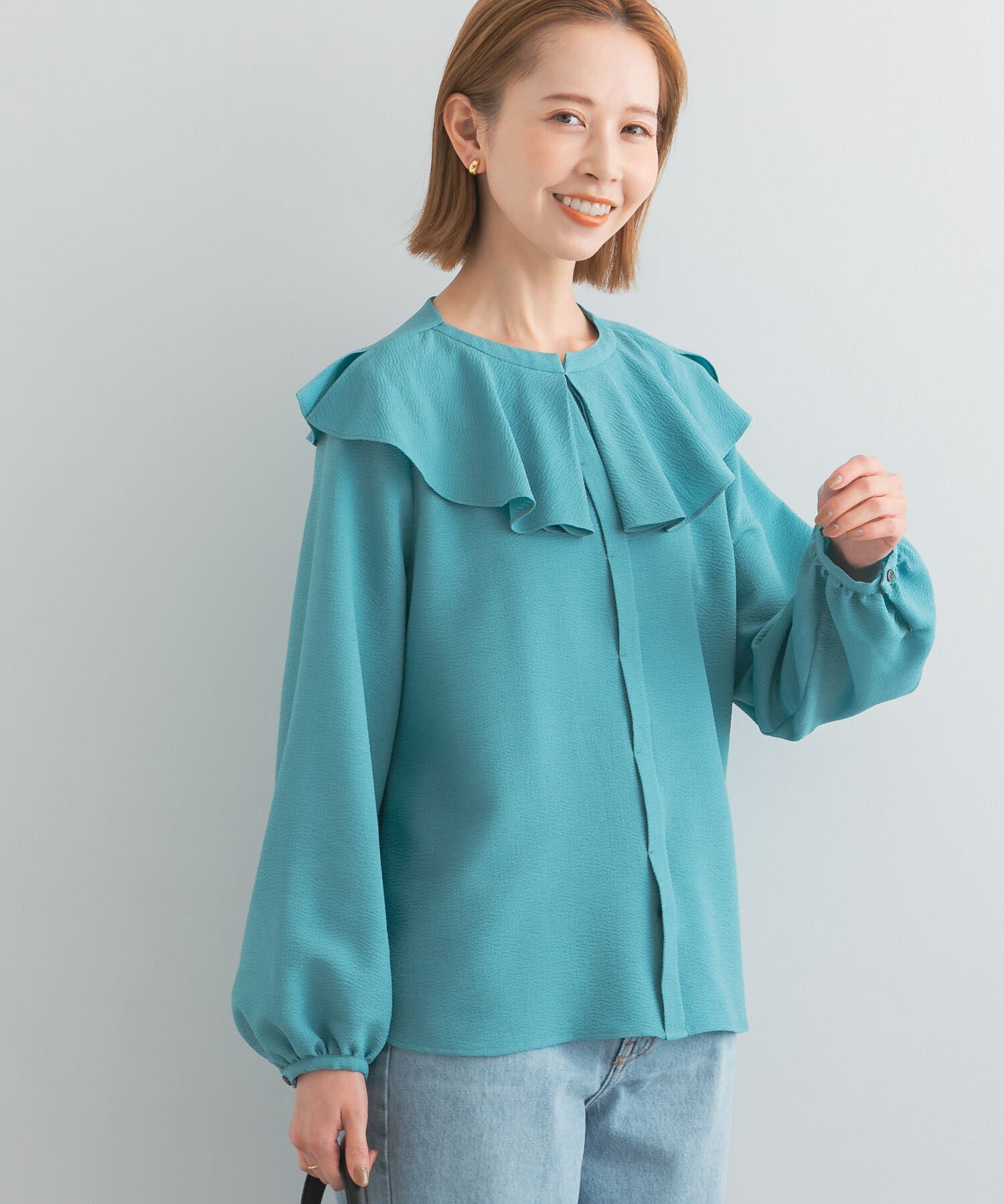 URBAN RESEARCH ROSSO「楊柳フリルブラウス」|シャツ・ブラウス|