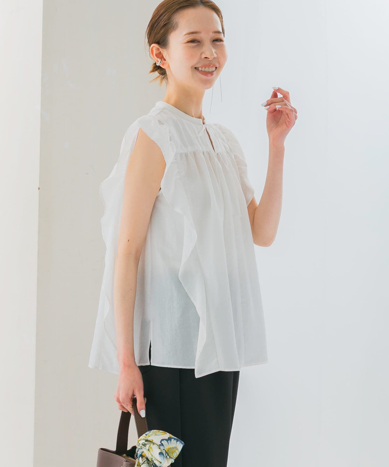 URBAN RESEARCH ROSSO「フリルブラウス」|シャツ・ブラウス|