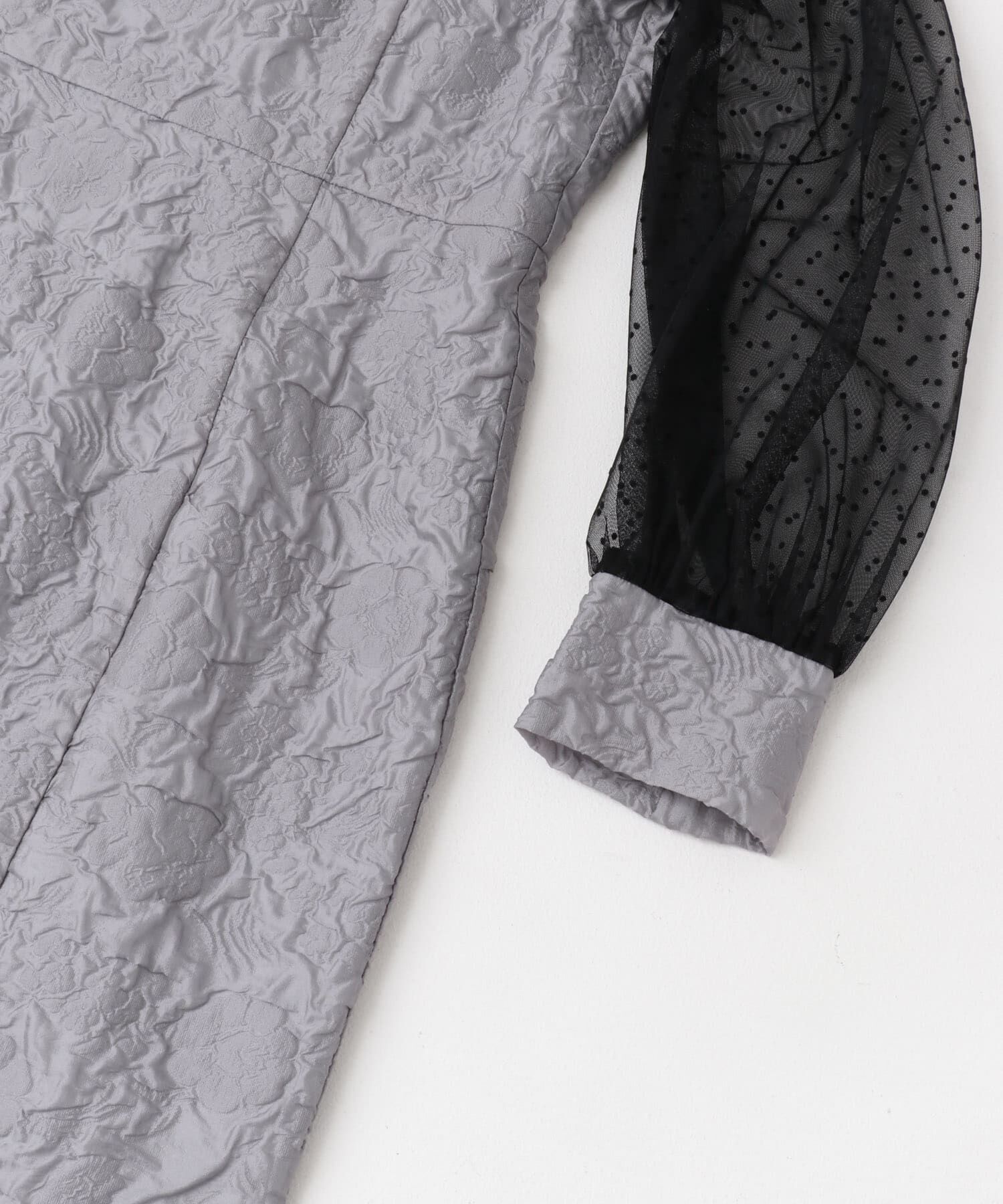 URBAN RESEARCH ROSSO「kaene　エンボスフラワードットミックスドレス」|ワンピース|