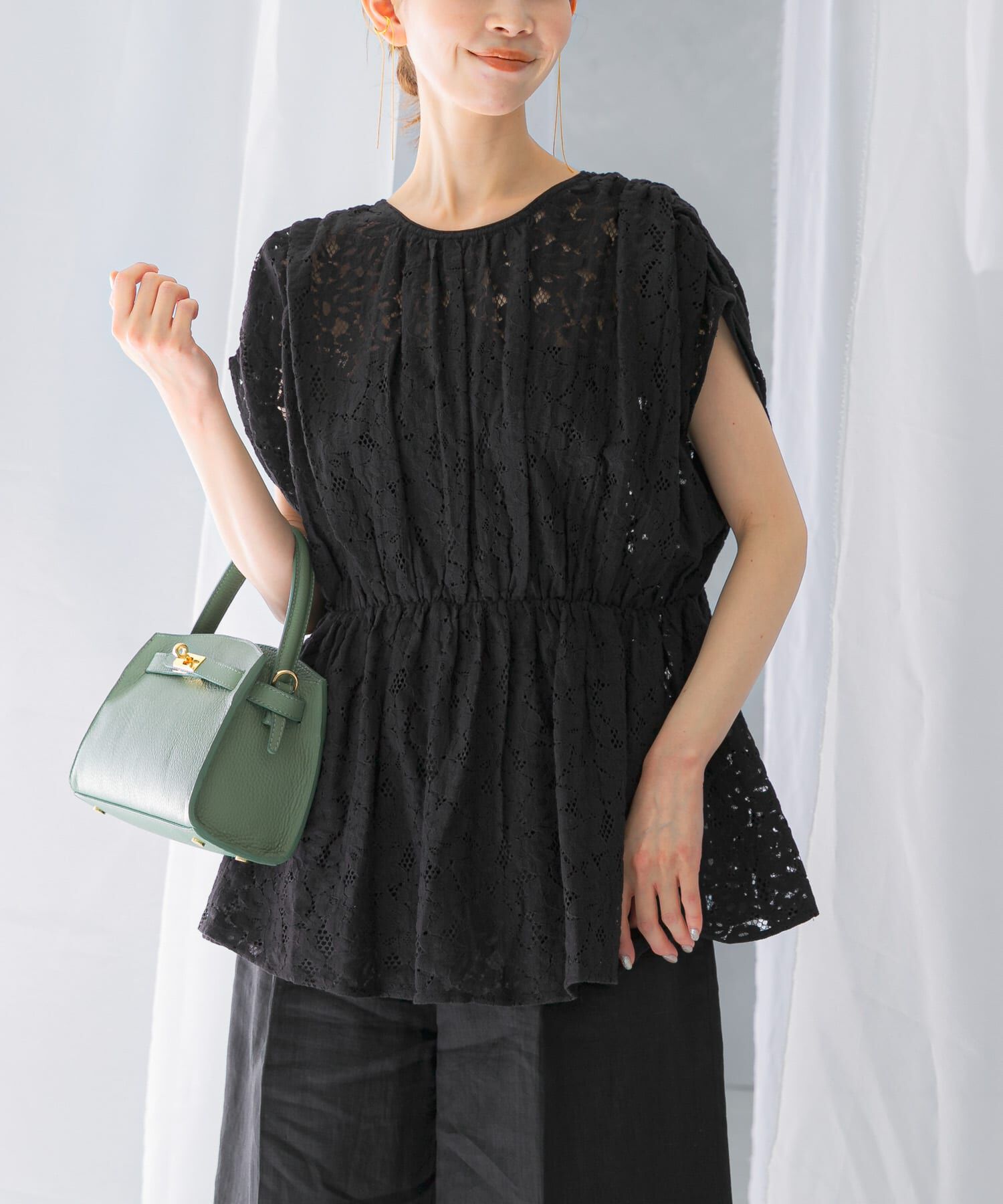 URBAN RESEARCH ROSSO「normment　BOTANICAL LACE TUNIC」|チュニック|