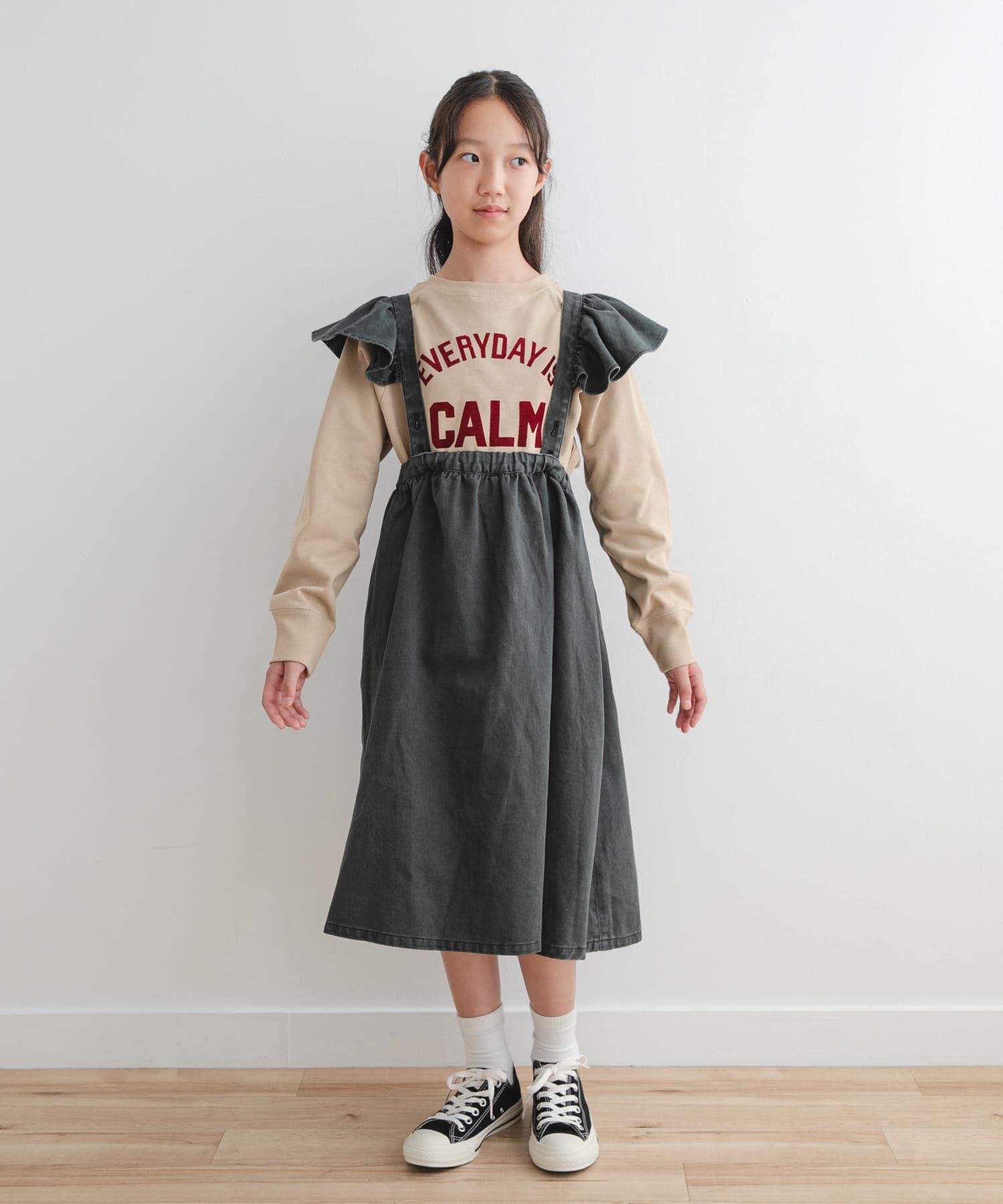 URBAN RESEARCH DOORS「『WEB/一部店舗限定サイズ』2WAYフリルジャンパースカート(KIDS)」|ワンピース|