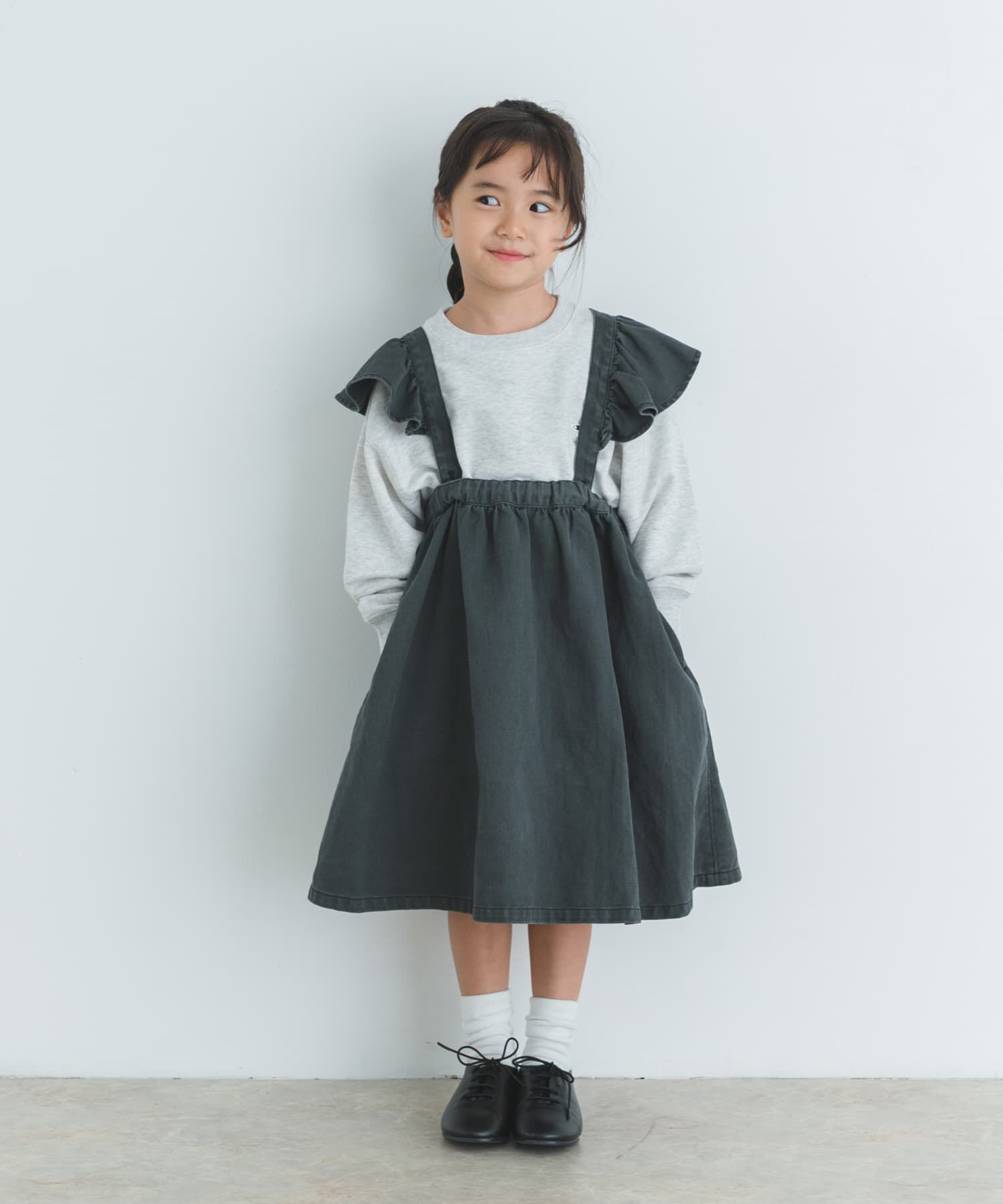 URBAN RESEARCH DOORS「『WEB/一部店舗限定サイズ』2WAYフリルジャンパースカート(KIDS)」|ワンピース|