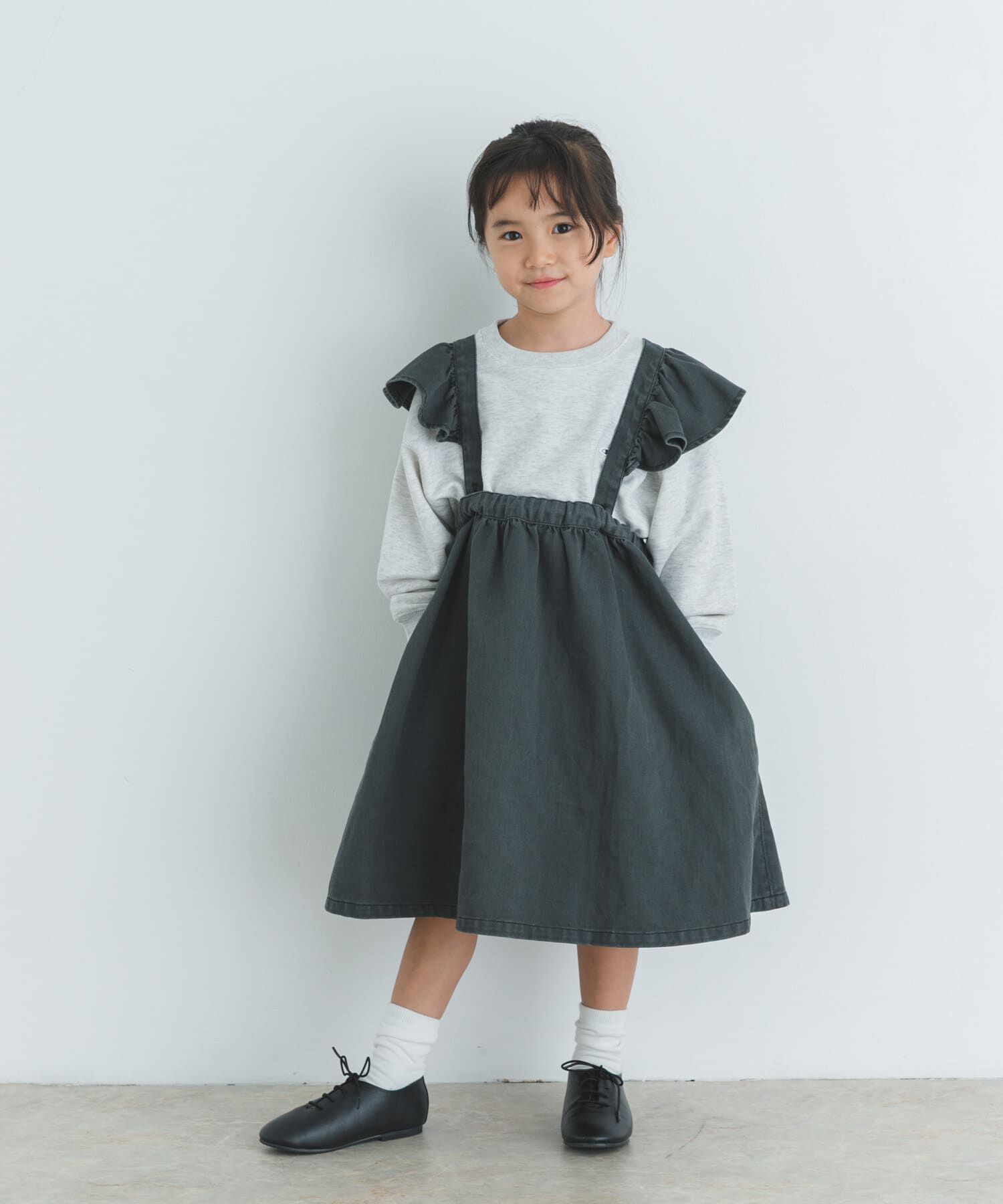 URBAN RESEARCH DOORS「『WEB/一部店舗限定サイズ』2WAYフリルジャンパースカート(KIDS)」|ワンピース|