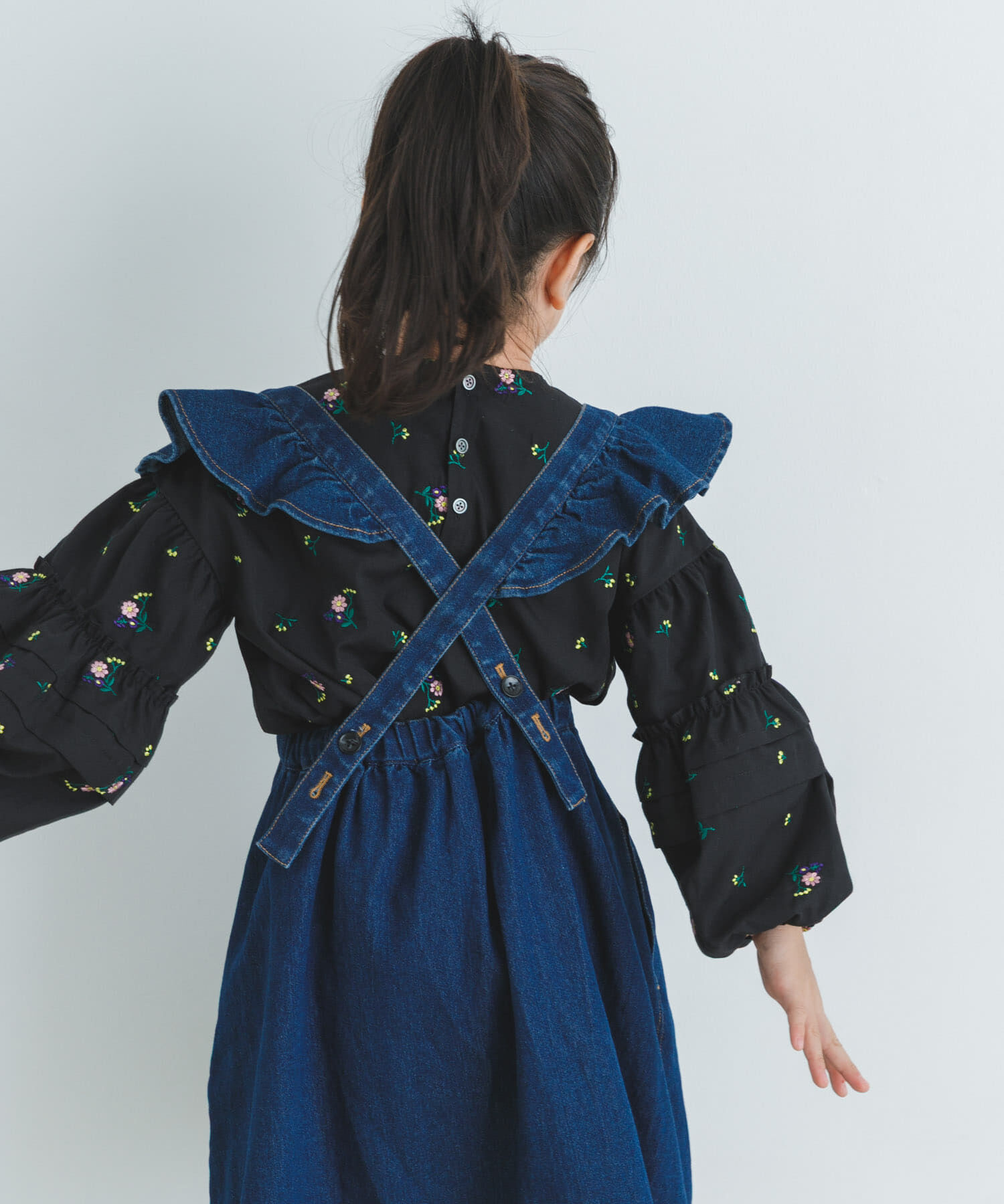 URBAN RESEARCH DOORS「『WEB/一部店舗限定サイズ』2WAYフリルジャンパースカート(KIDS)」|ワンピース|