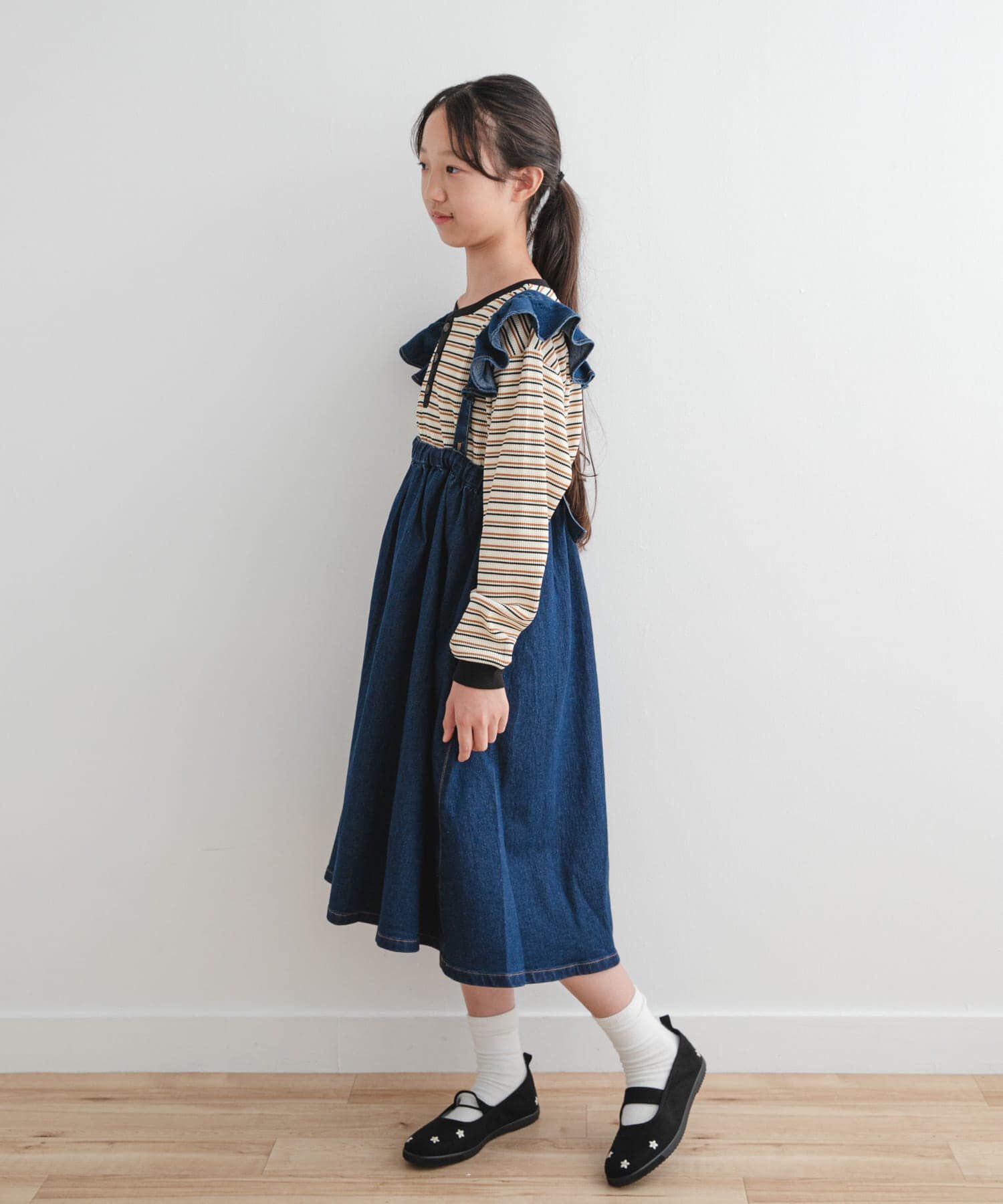 URBAN RESEARCH DOORS「『WEB/一部店舗限定サイズ』2WAYフリルジャンパースカート(KIDS)」|ワンピース|