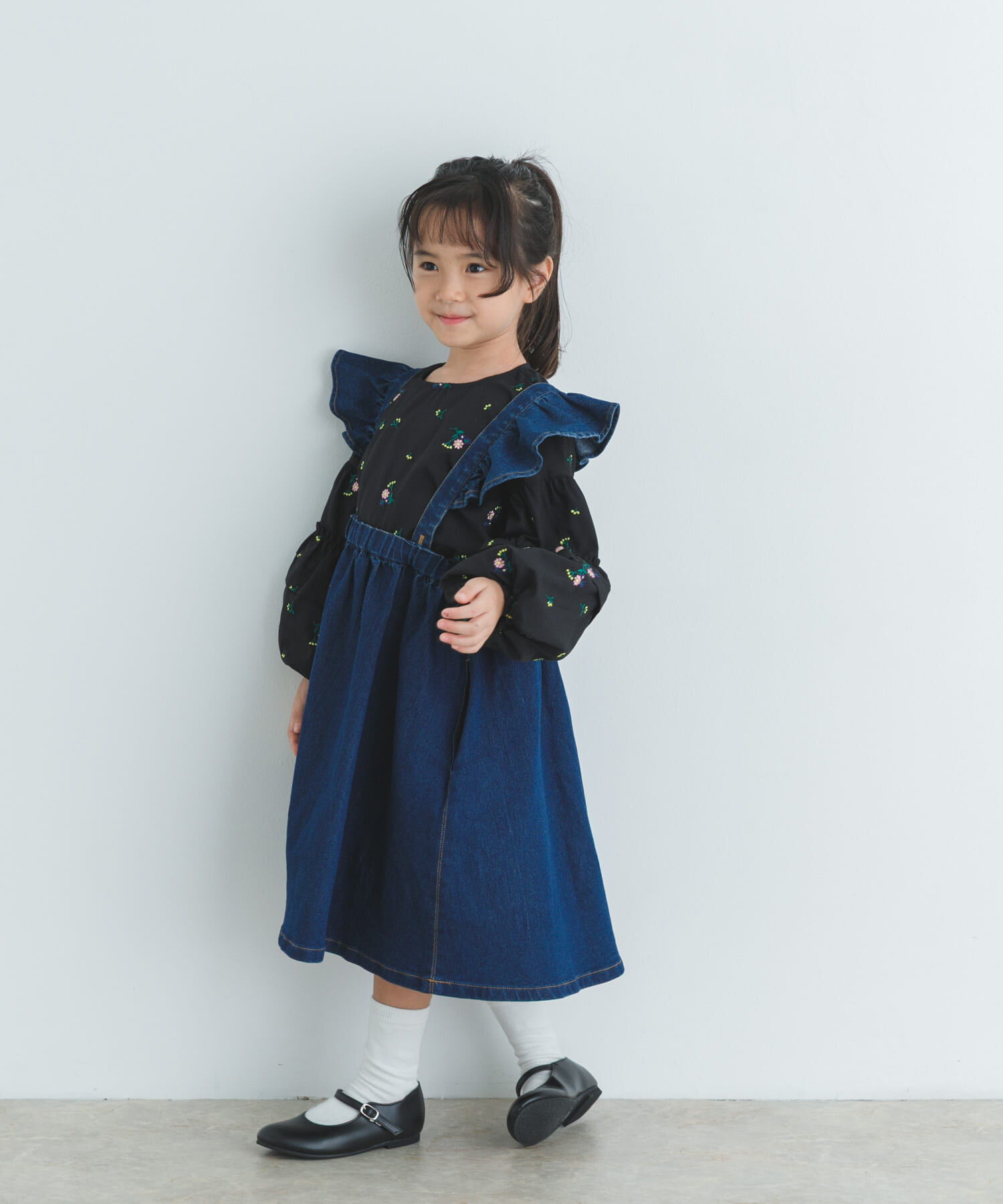 URBAN RESEARCH DOORS「『WEB/一部店舗限定サイズ』2WAYフリルジャンパースカート(KIDS)」|ワンピース|