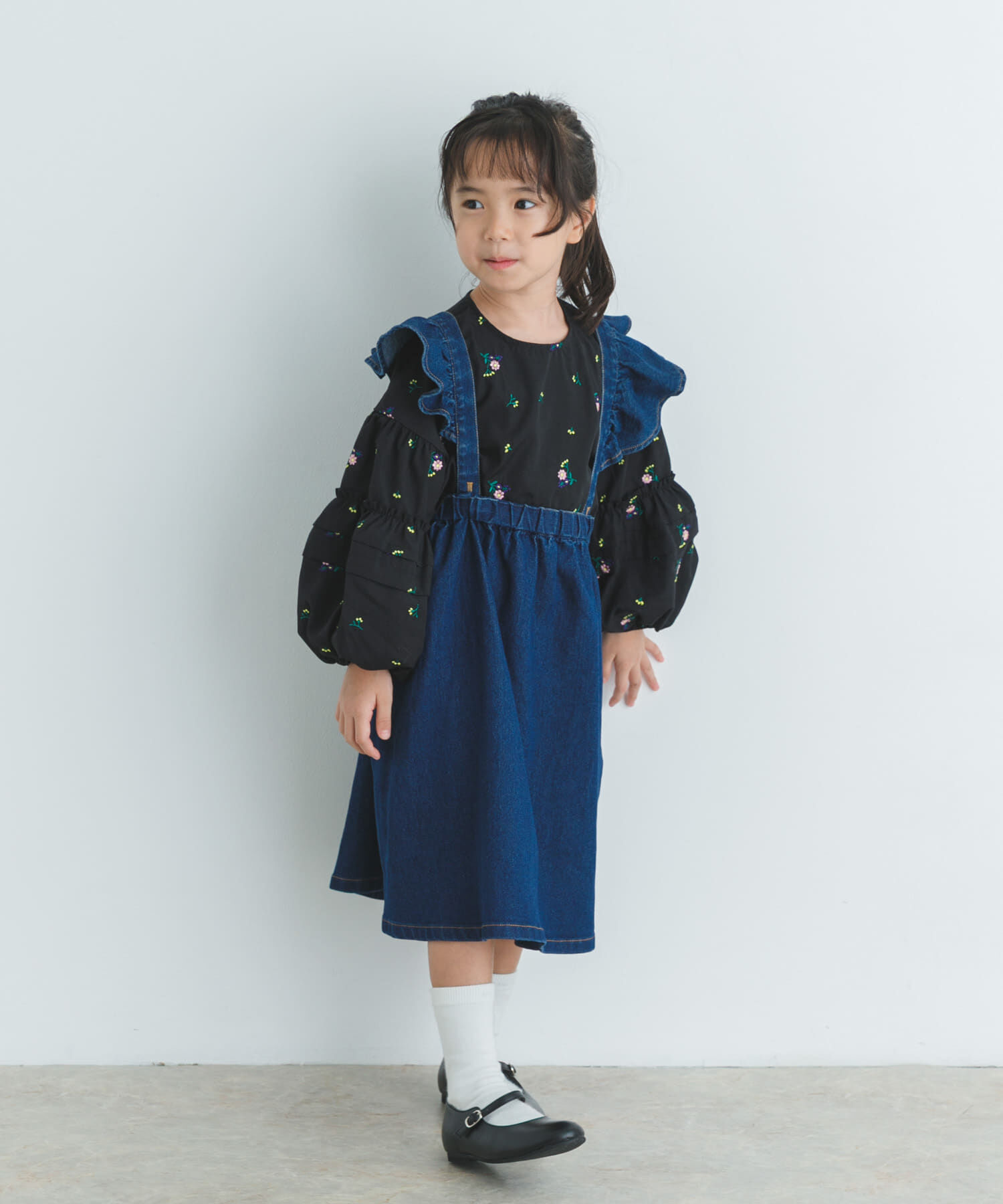 URBAN RESEARCH DOORS「『WEB/一部店舗限定サイズ』2WAYフリルジャンパースカート(KIDS)」|ワンピース|