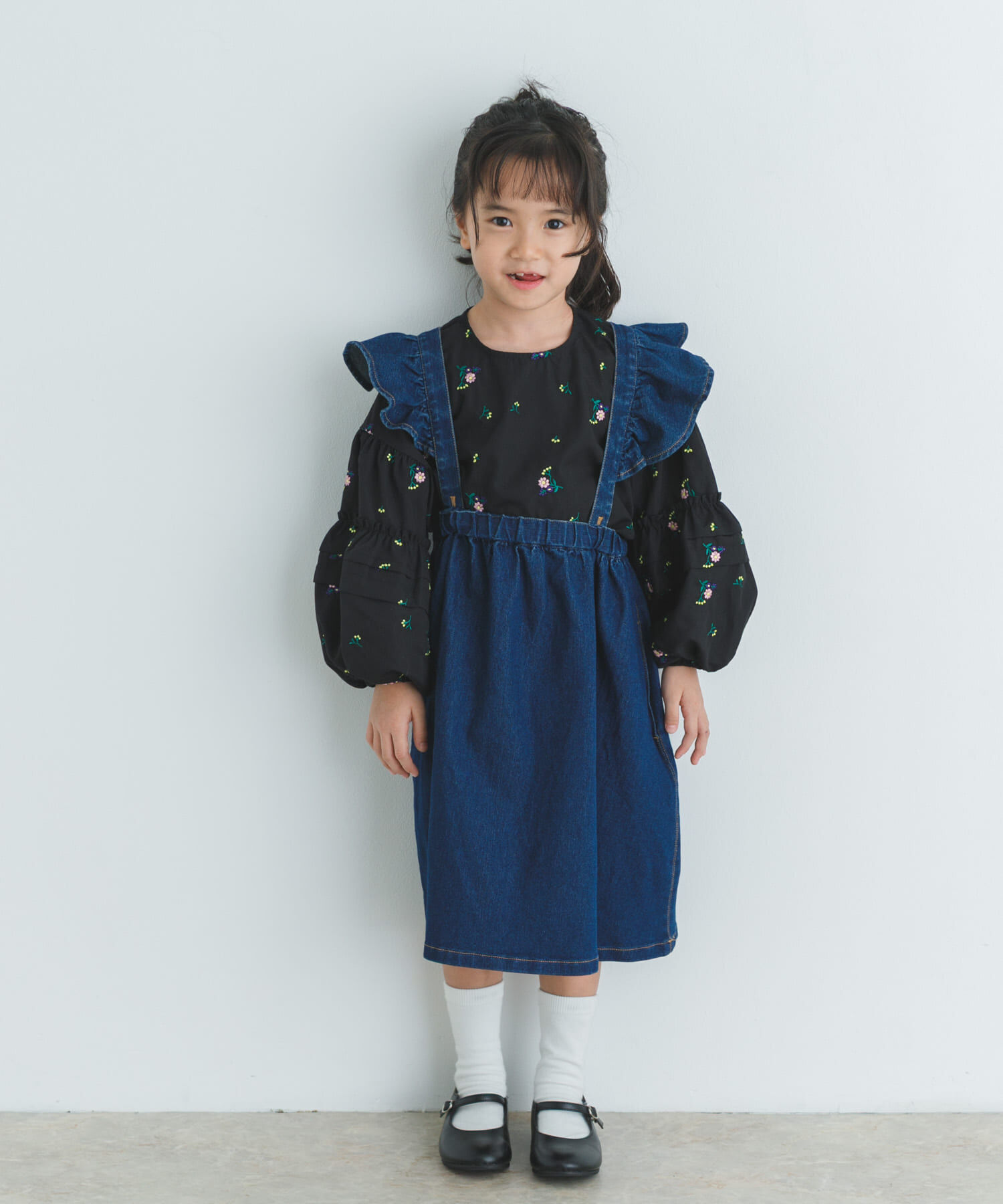 URBAN RESEARCH DOORS「『WEB/一部店舗限定サイズ』2WAYフリルジャンパースカート(KIDS)」|ワンピース|