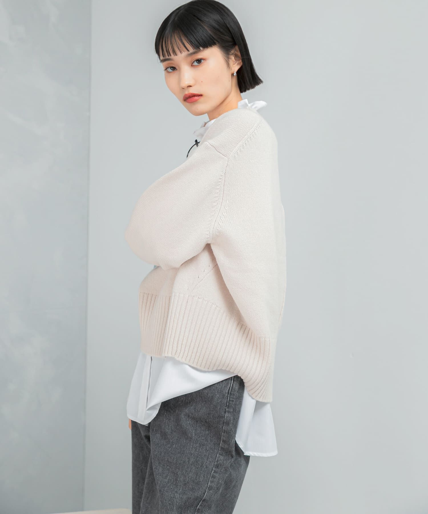 URBAN RESEARCH ROSSO「『WEB/一部店舗限定』エクストラファインシームデザインニット」|ニット・セーター|