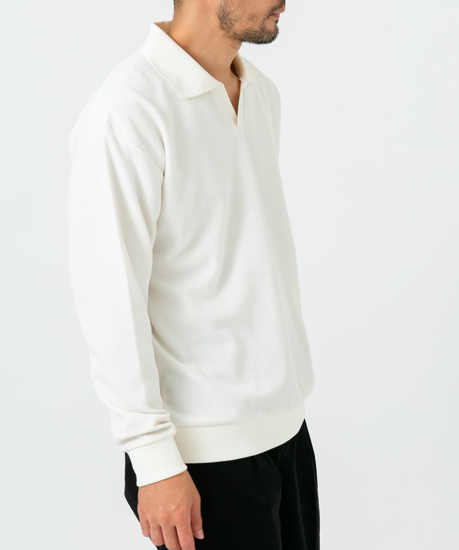 URBAN RESEARCH ROSSO「ダブルフェイスサーマルスキッパーポロシャツ」|ポロシャツ|