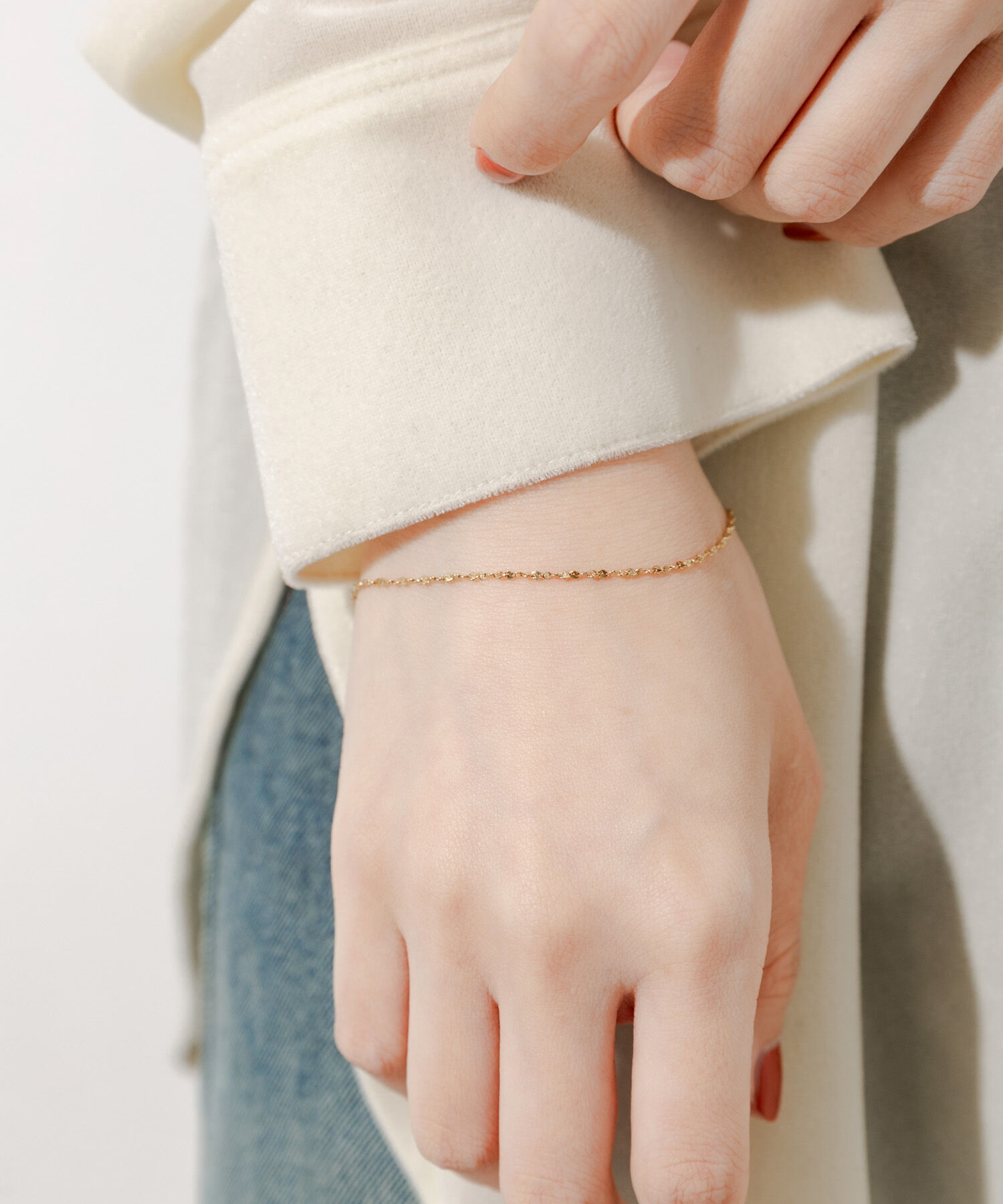 SMELLY「ステンレススクリューチェーンブレスレット」|ブレスレット・バングル|