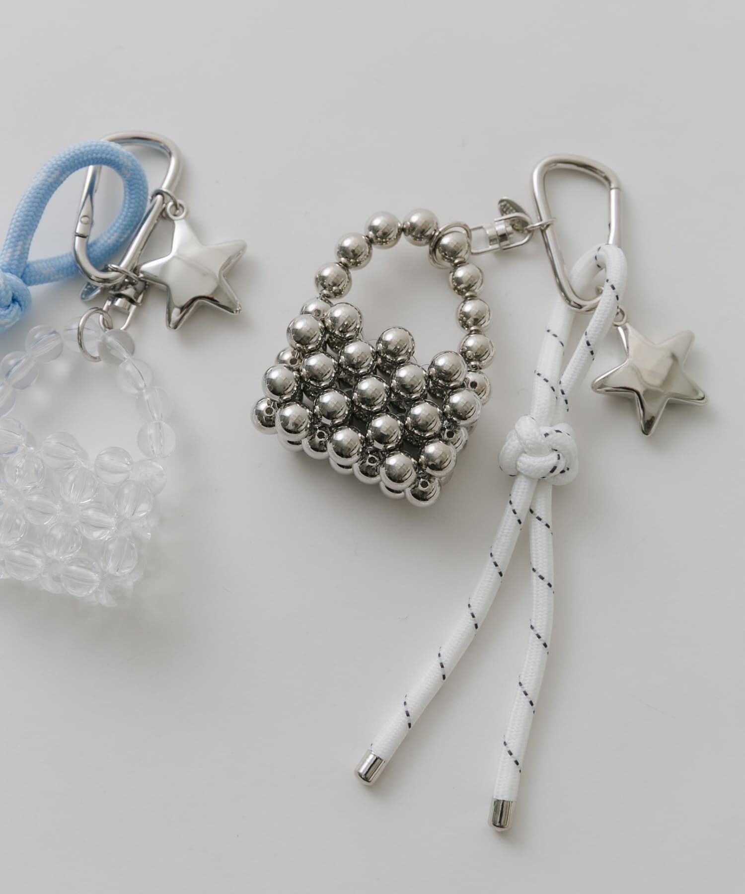 SMELLY「ビーズミニバッグキーチェーン」|チャーム・キーホルダー|