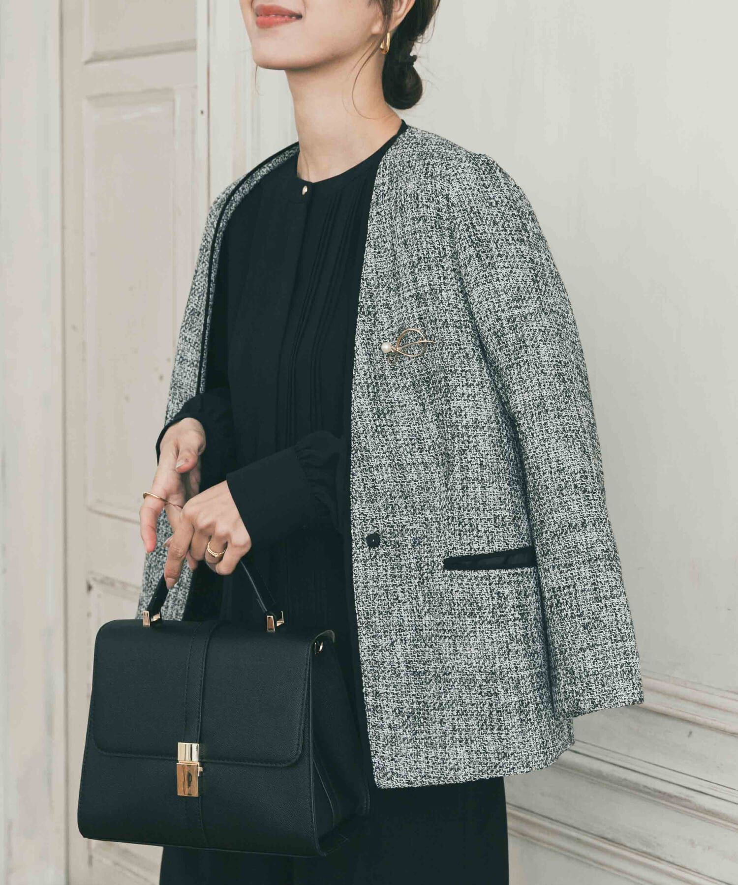 URBAN RESEARCH DOORS「ピンタックゴールドボタンブラウス」|シャツ・ブラウス|