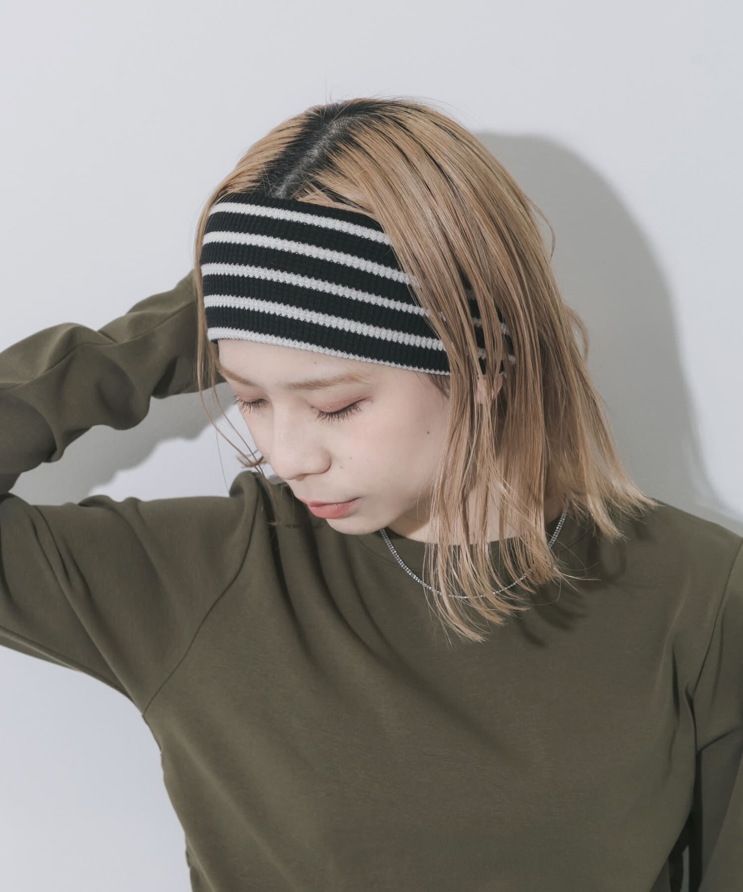 SMELLY「ボーダーワイドヘアバンド」|ヘアバンド|