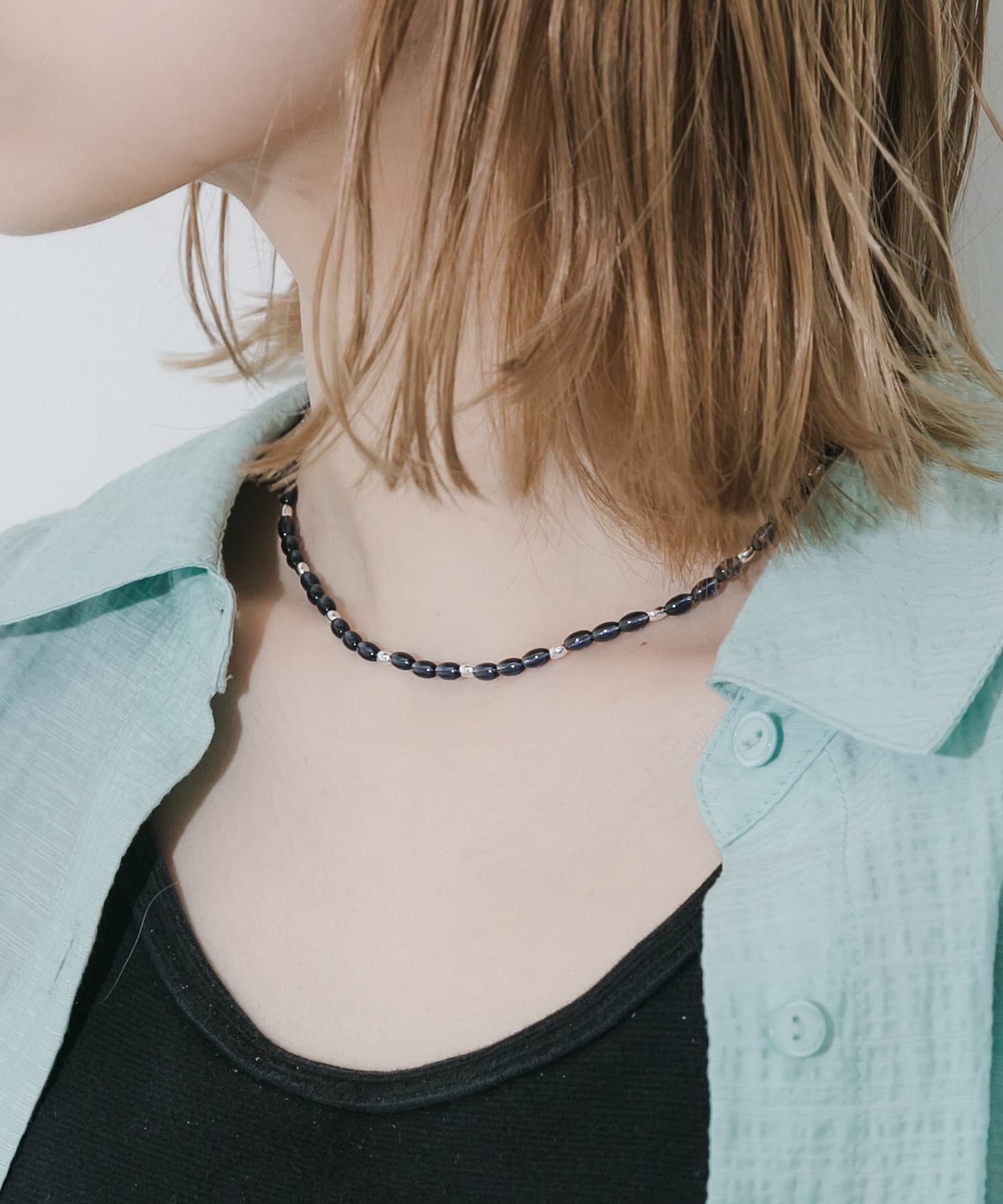 SMELLY「クリアカラーオーバルビーズネックレス」|ネックレス|