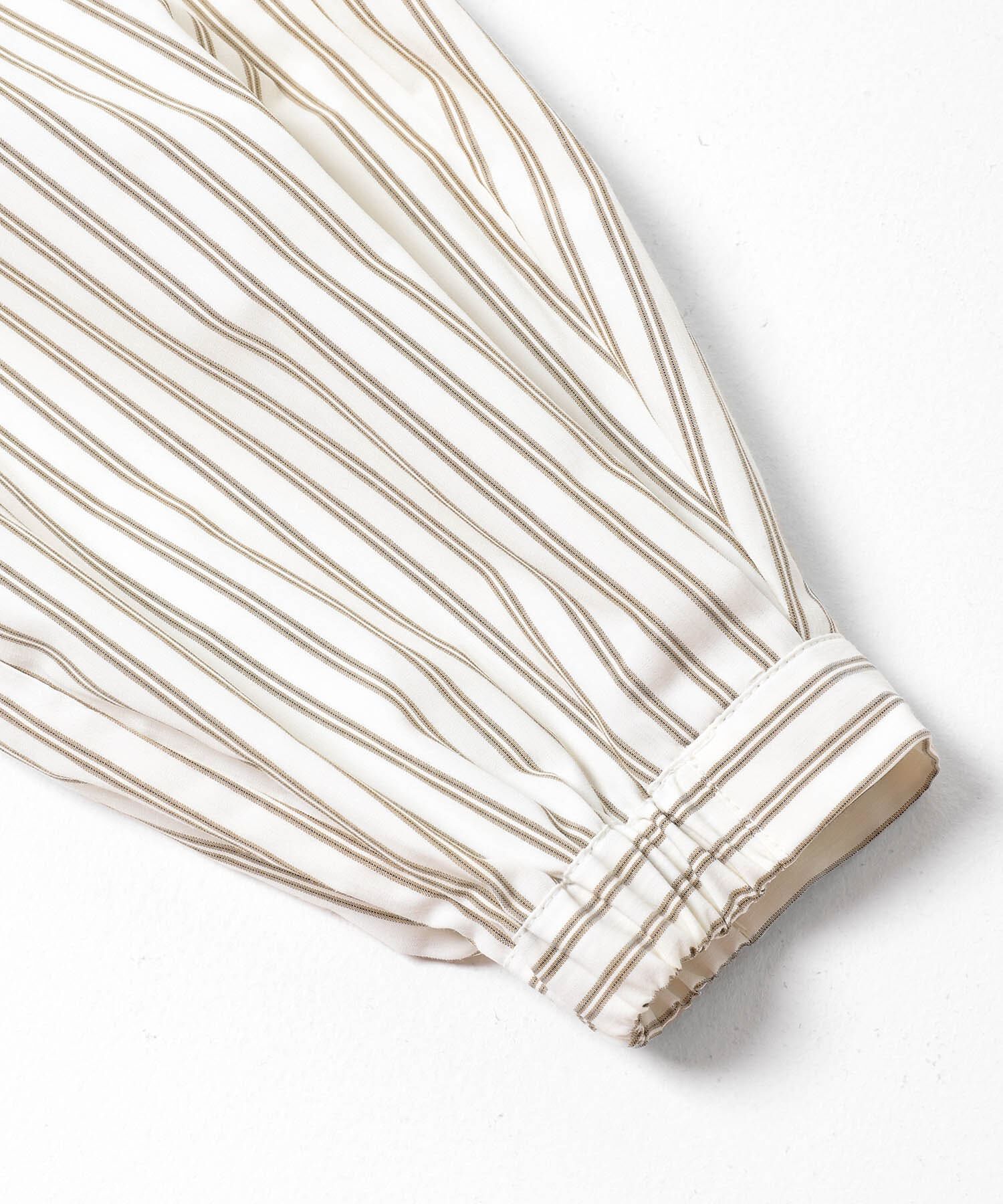 Sonny Label 「『WEB限定』バンドカラーフリルストライプシャツ」|シャツ・ブラウス|