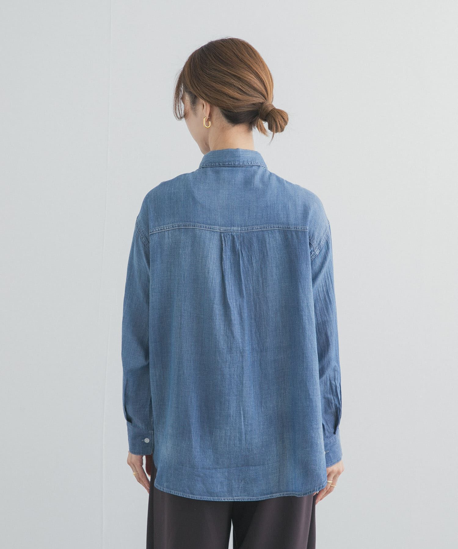 URBAN RESEARCH DOORS「シアーデニムシャツ」|シャツ・ブラウス|