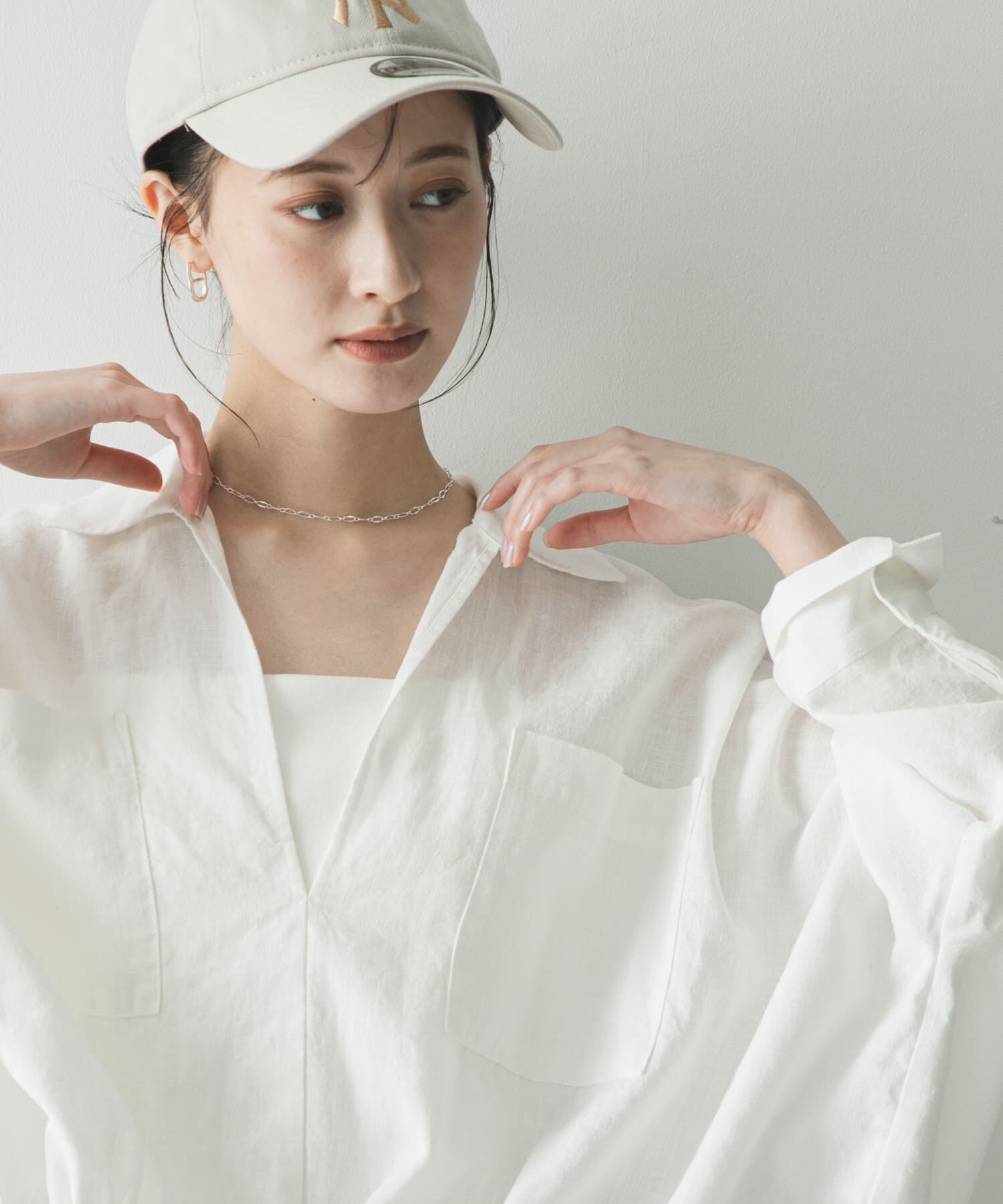 URBAN RESEARCH「ラミーレーヨンギャザーヘムシャツ」|シャツ・ブラウス|