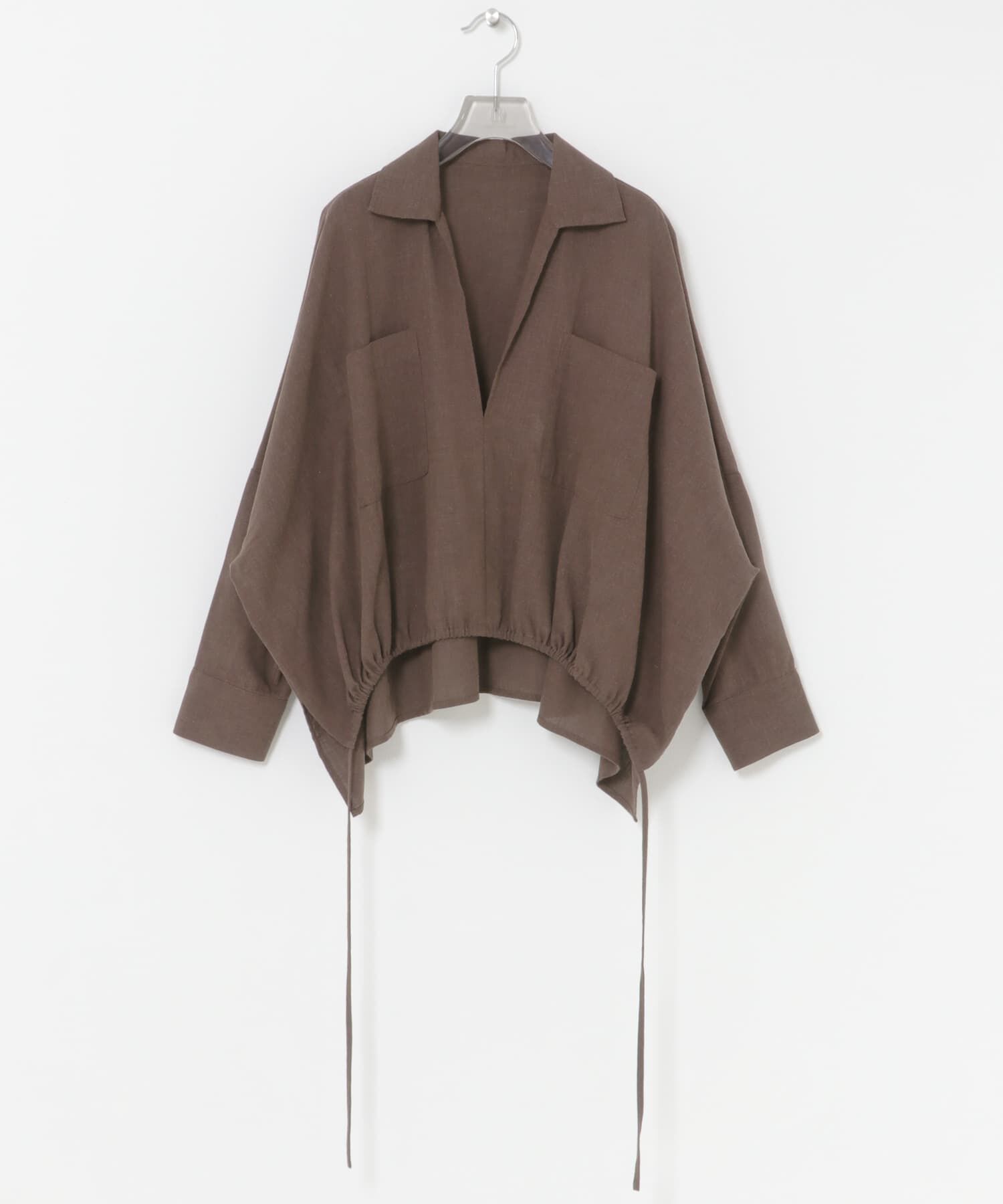 URBAN RESEARCH「ラミーレーヨンギャザーヘムシャツ」|シャツ・ブラウス|