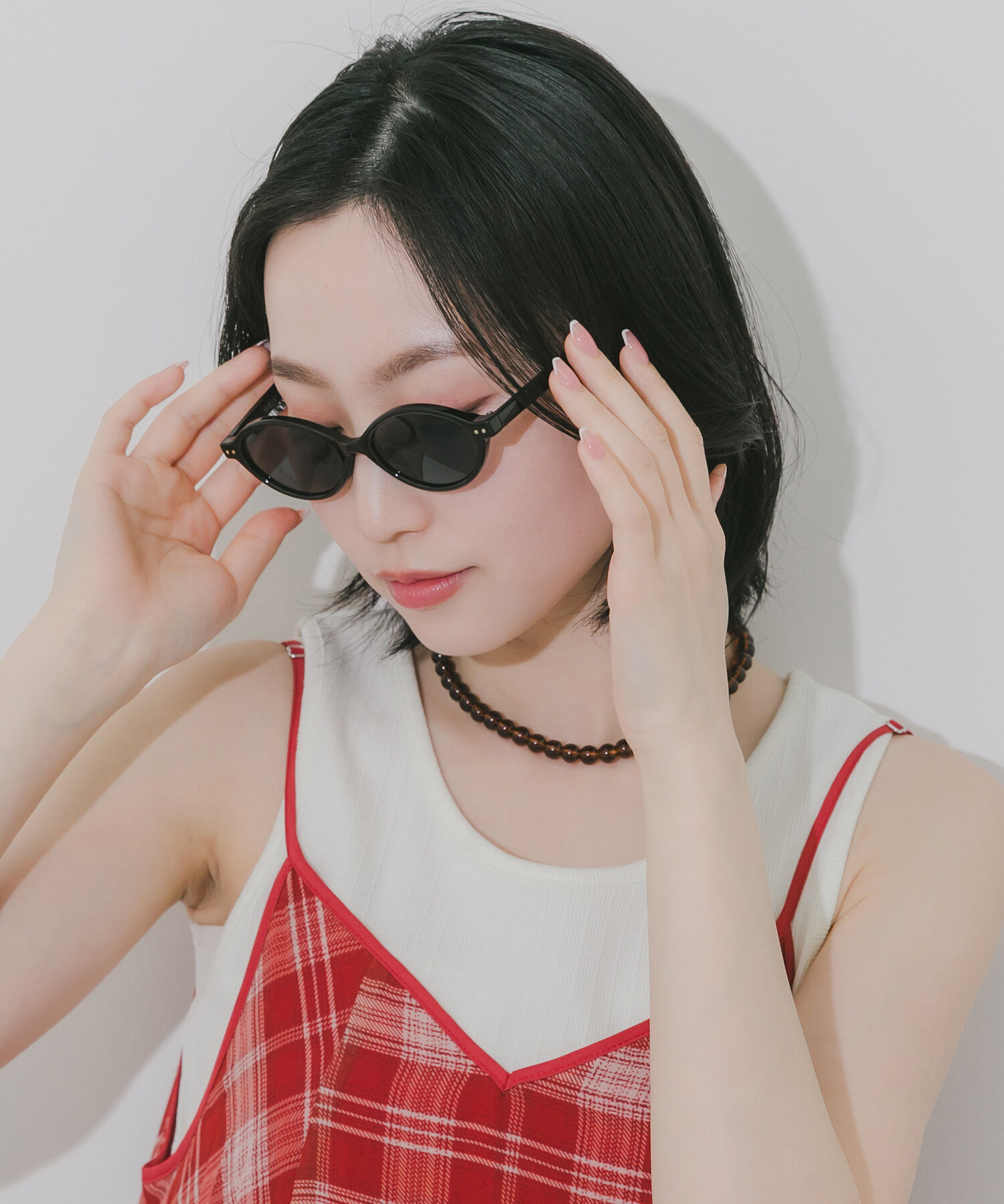 SMELLY「オーバルスリムサングラス」|メガネ|