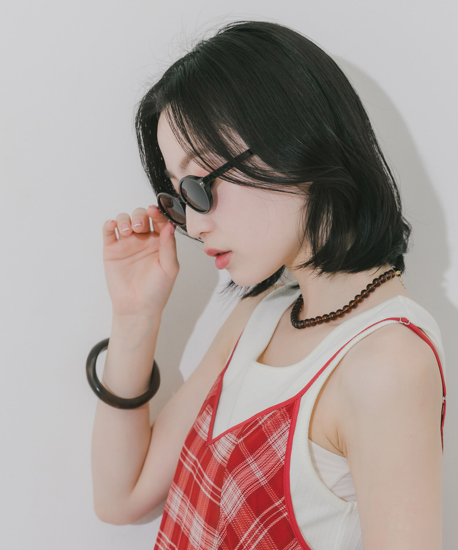 SMELLY「オーバルスリムサングラス」|メガネ|