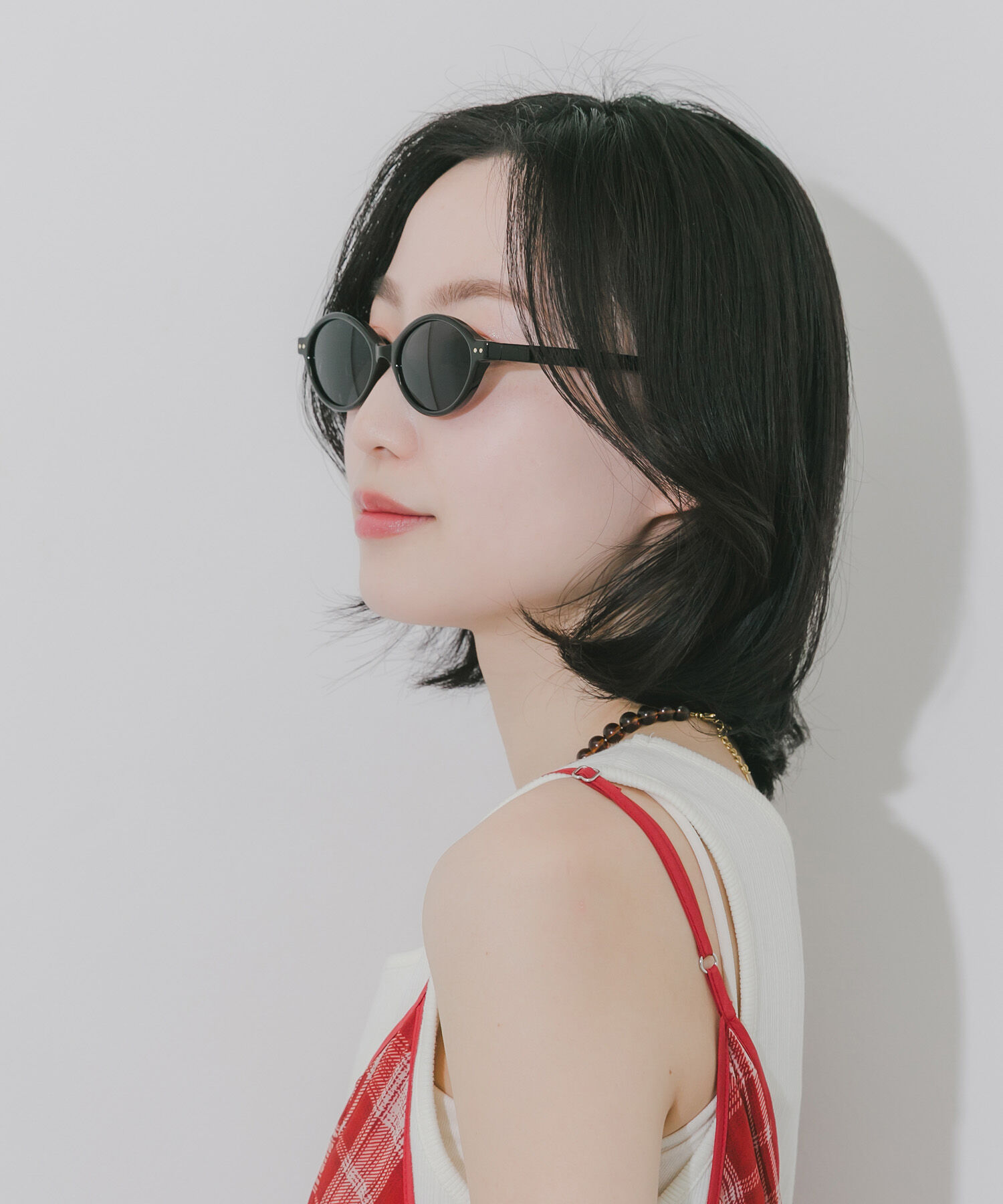 SMELLY「オーバルスリムサングラス」|メガネ|