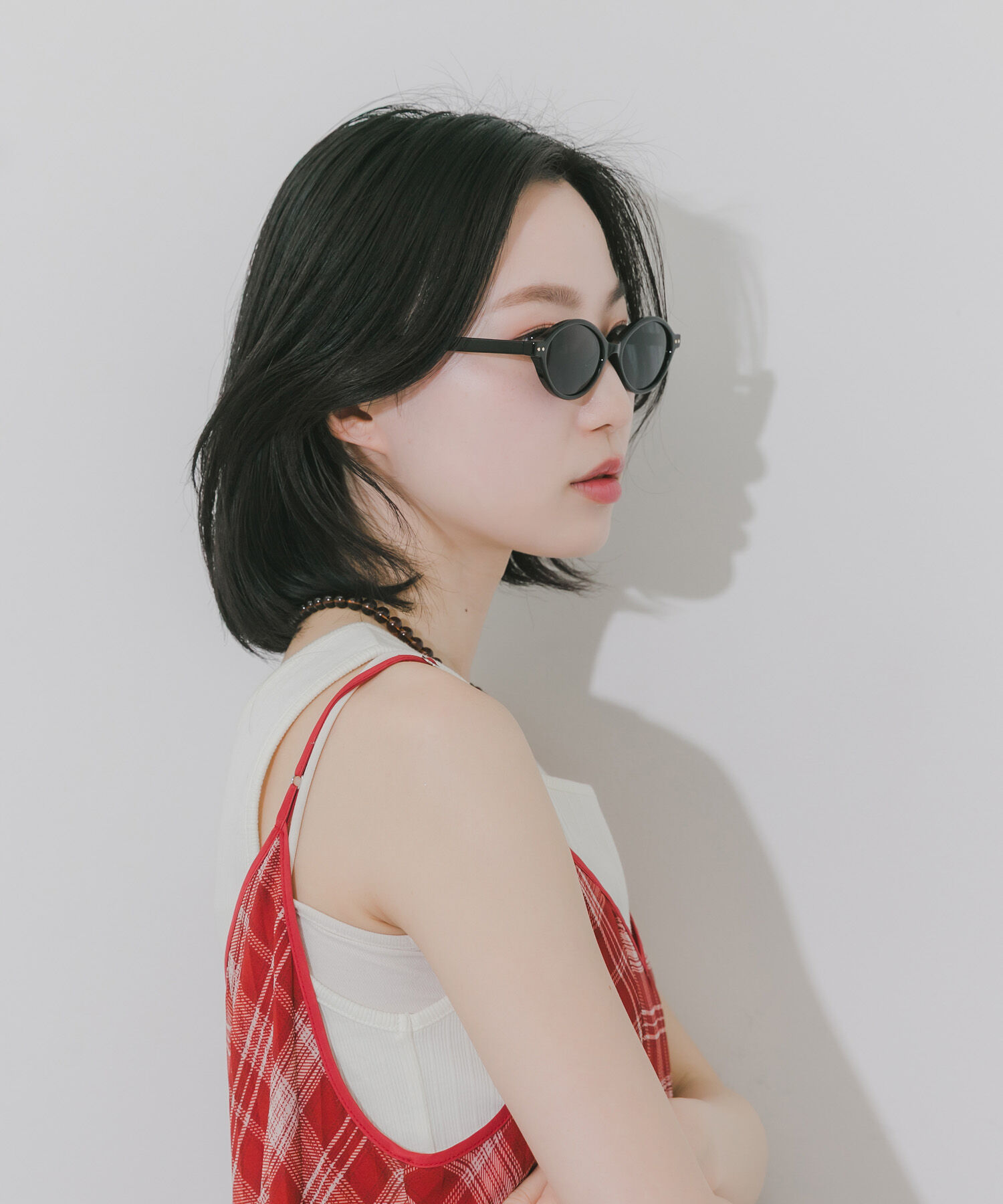 SMELLY「オーバルスリムサングラス」|メガネ|