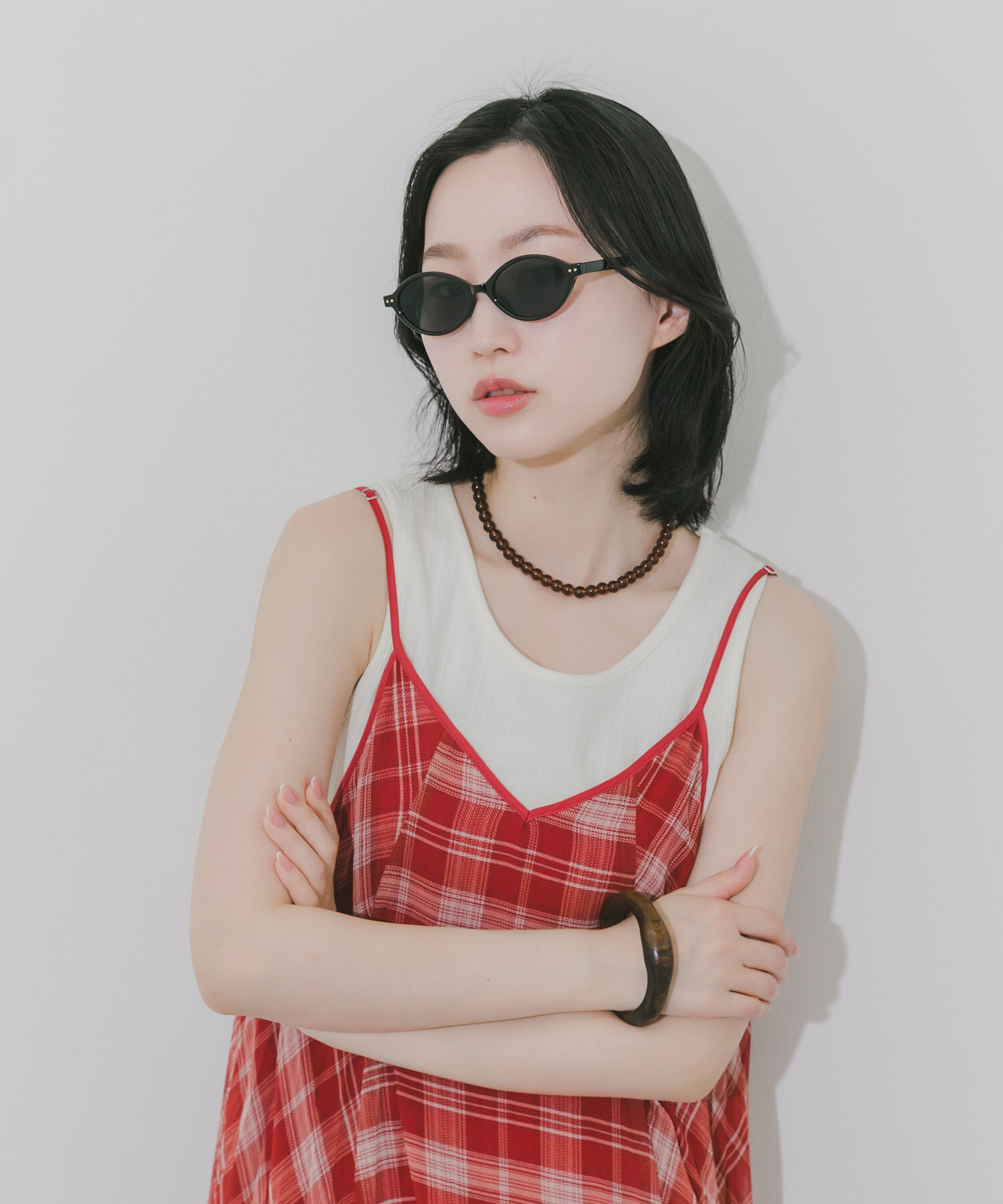 SMELLY「オーバルスリムサングラス」|メガネ|