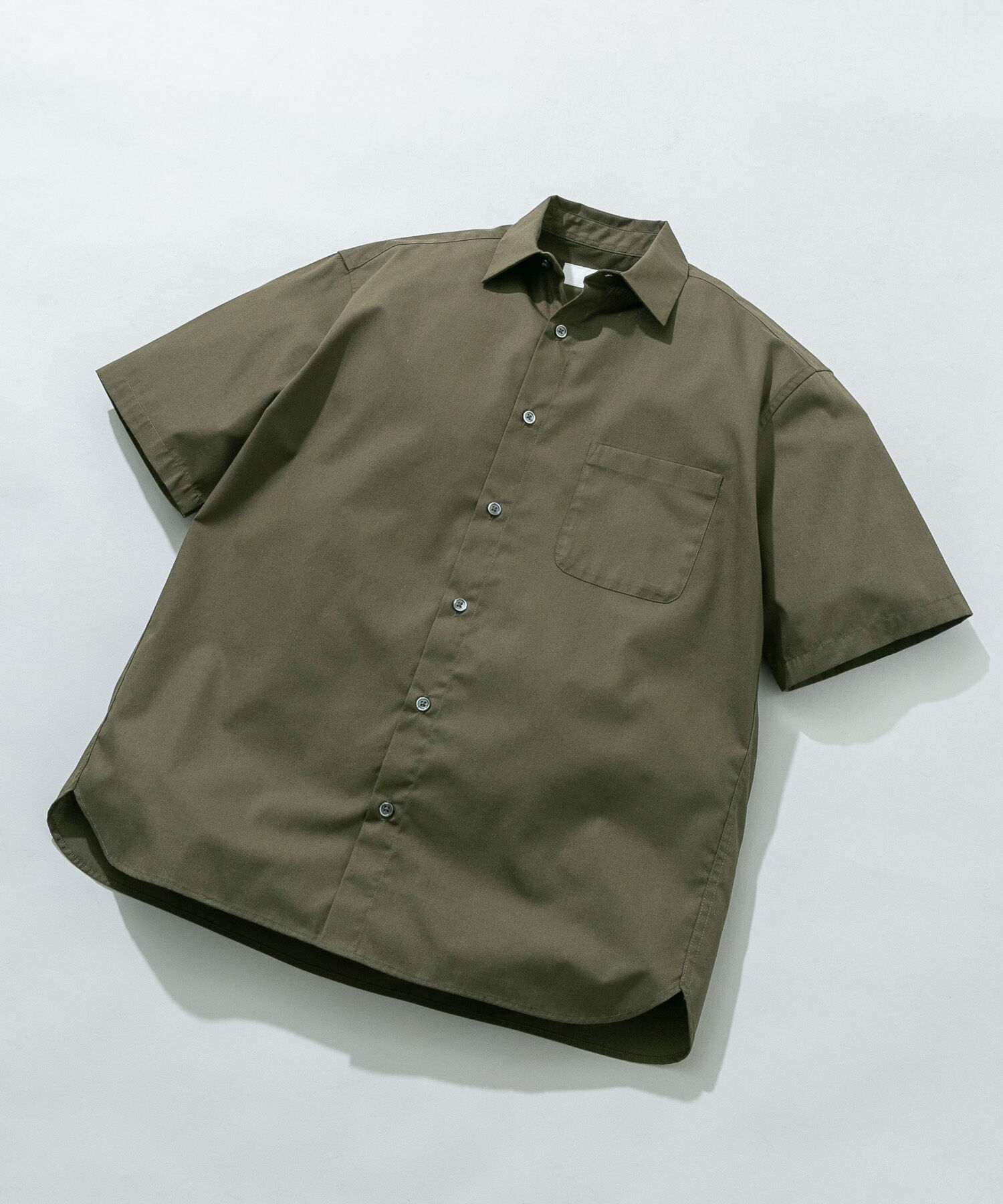 URBAN RESEARCH ROSSO「『XLサイズあり』アーバンリラックスブロード半袖シャツ」|シャツ・ブラウス|カーキ