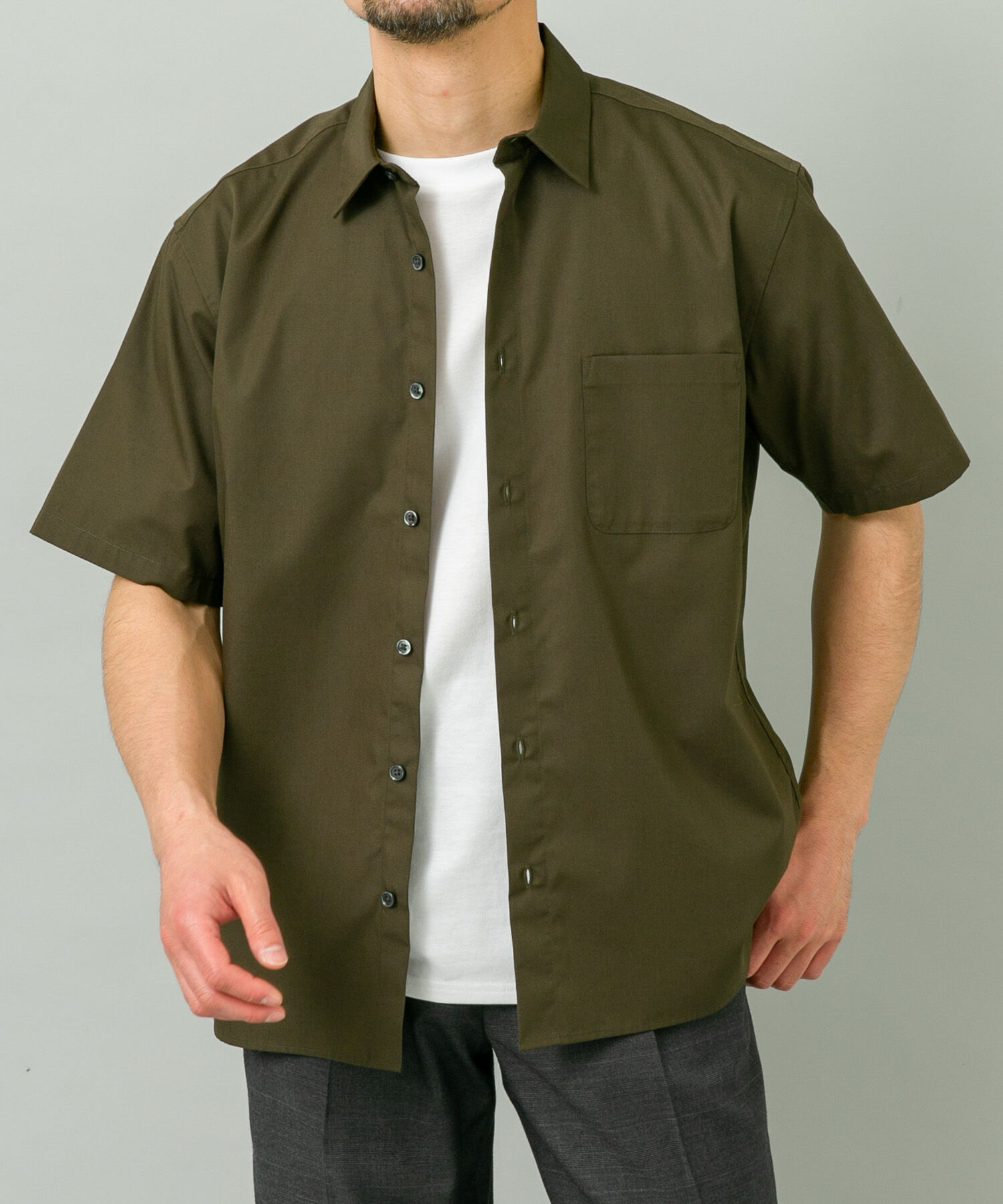 URBAN RESEARCH ROSSO「『XLサイズあり』アーバンリラックスブロード半袖シャツ」|シャツ・ブラウス|