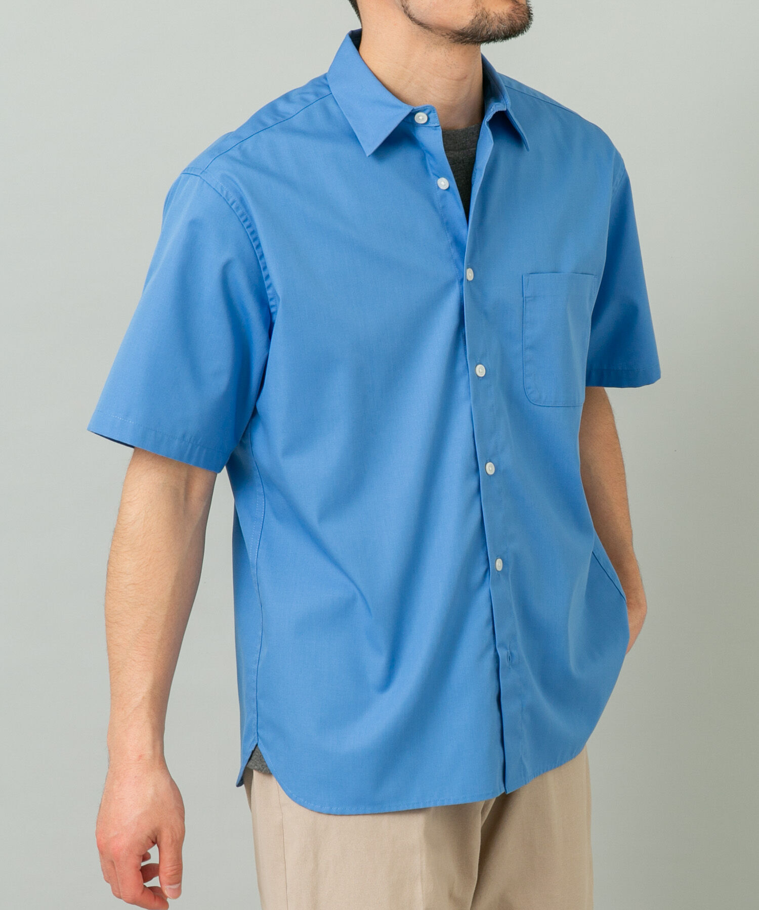 URBAN RESEARCH ROSSO「『XLサイズあり』アーバンリラックスブロード半袖シャツ」|シャツ・ブラウス|